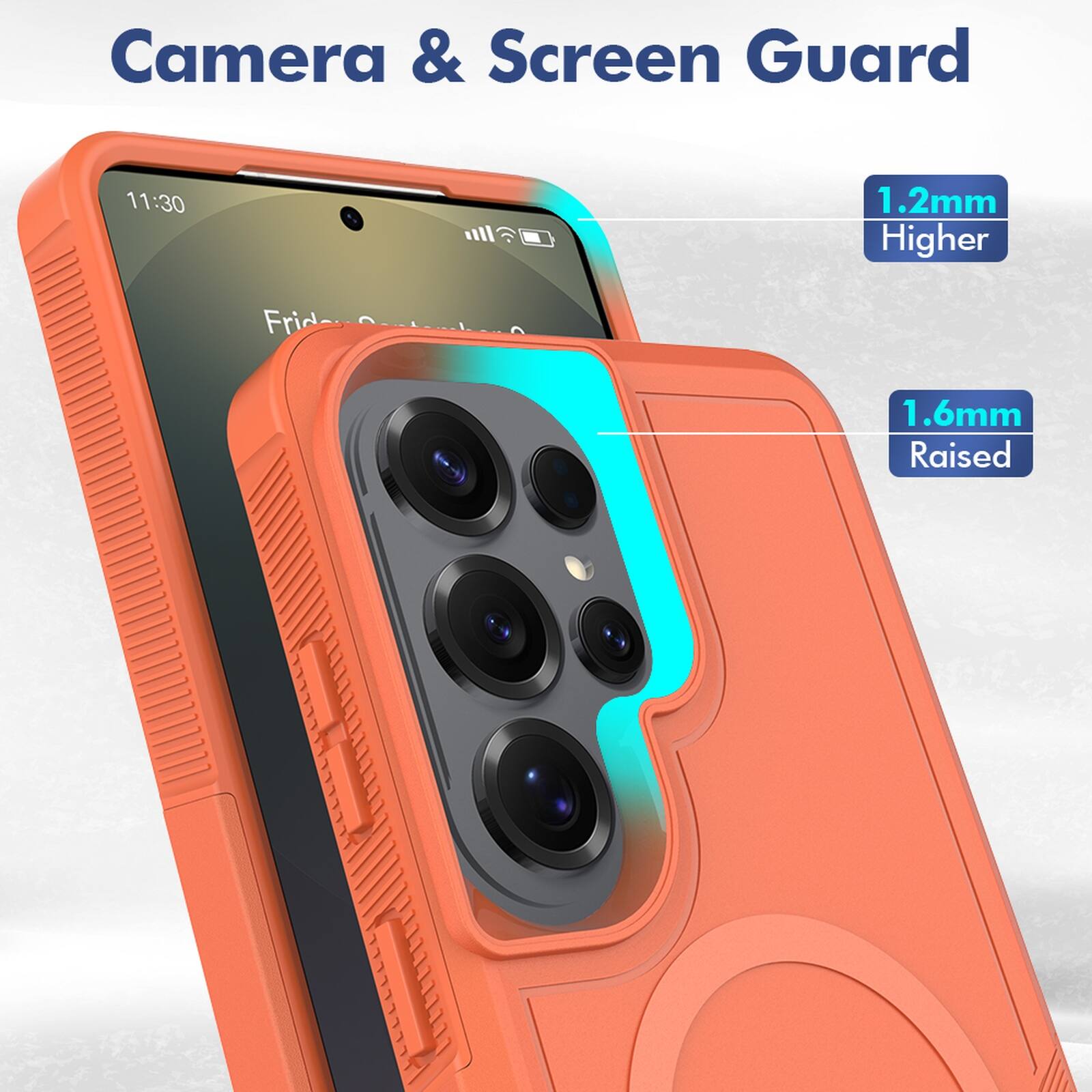 Camera & Screen Guard

11:30

1.2mm Higher

1.6mm Raised