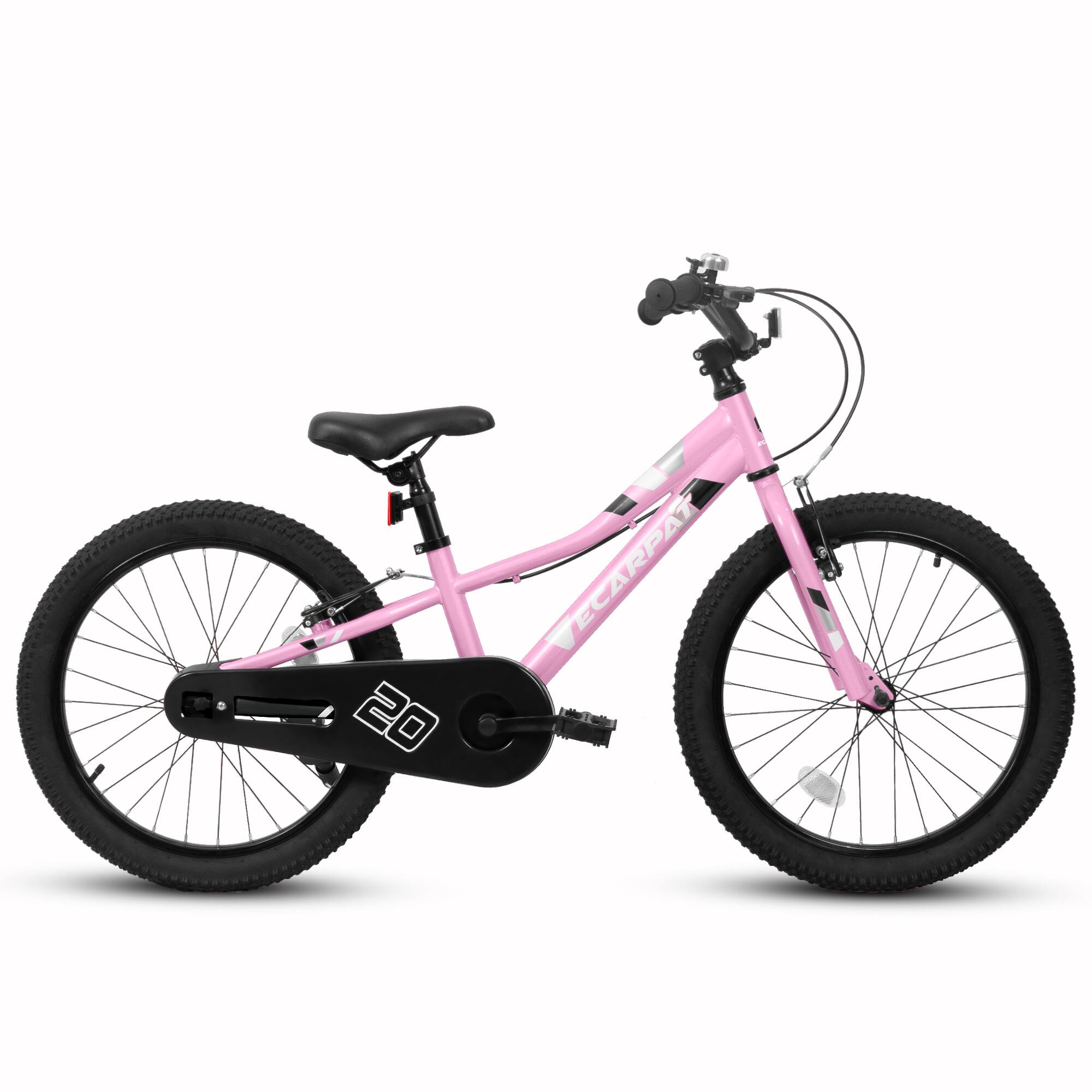 Alt View 1. Anysun - 20 Inch Kids Bike for Boys Girls Ages 4-7 Years 1-Speed Childrens Bicycle with Training Wheels & Dual Brakes - Pink.
