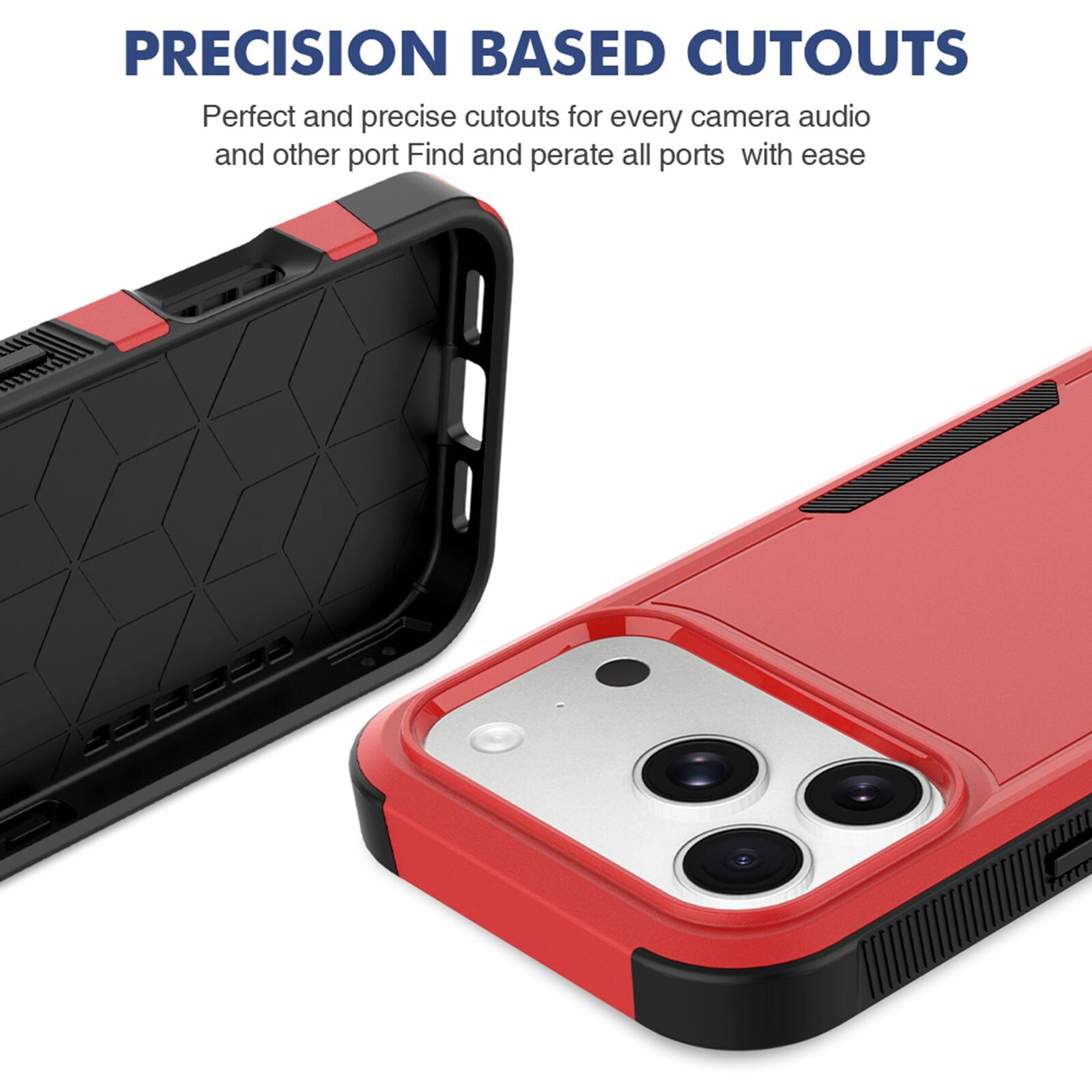 PRECISION BASED CUTOUTS  
Perfect and precise cutouts for every camera audio and other port. Find and operate all ports with ease