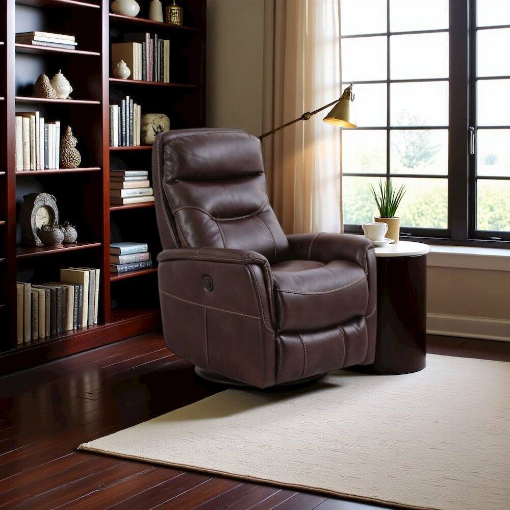 Back. Starlight Canyon Home - Truffle Recliner Nursery Glider – Elegant Boucle Chairs for Comfort - Dark Brown.