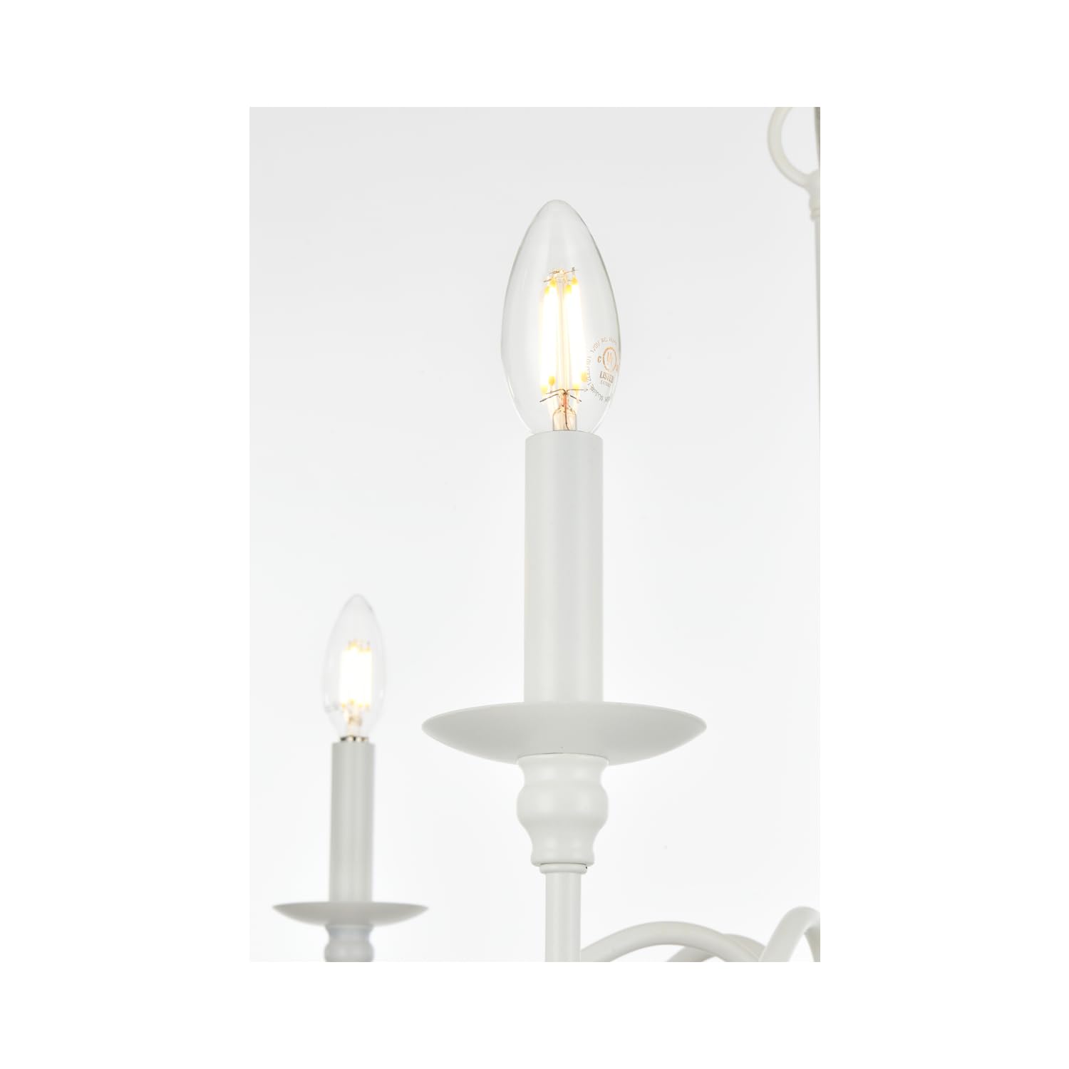 Back. Living District - Rohan 48 inch chandelier in White - White.
