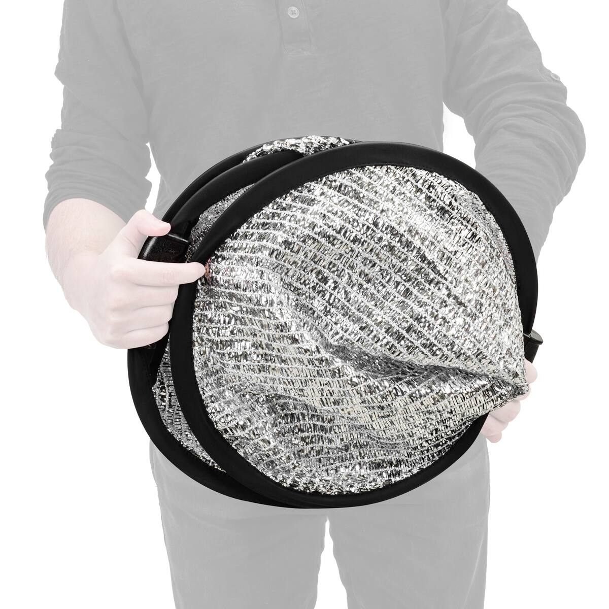 Alt View 6. Glow - Glow Collapsible Circular Wind Proof Reflector with Handles (52").