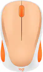 Front. Logitech - Design Mouse Limited Edition Wireless Optical 3-button Mouse with Broad Compatibility - Light Orange.