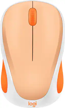Logitech - Design Mouse Limited Edition Wireless Optical 3-button Mouse with Broad Compatibility - Wireless - Light Orange