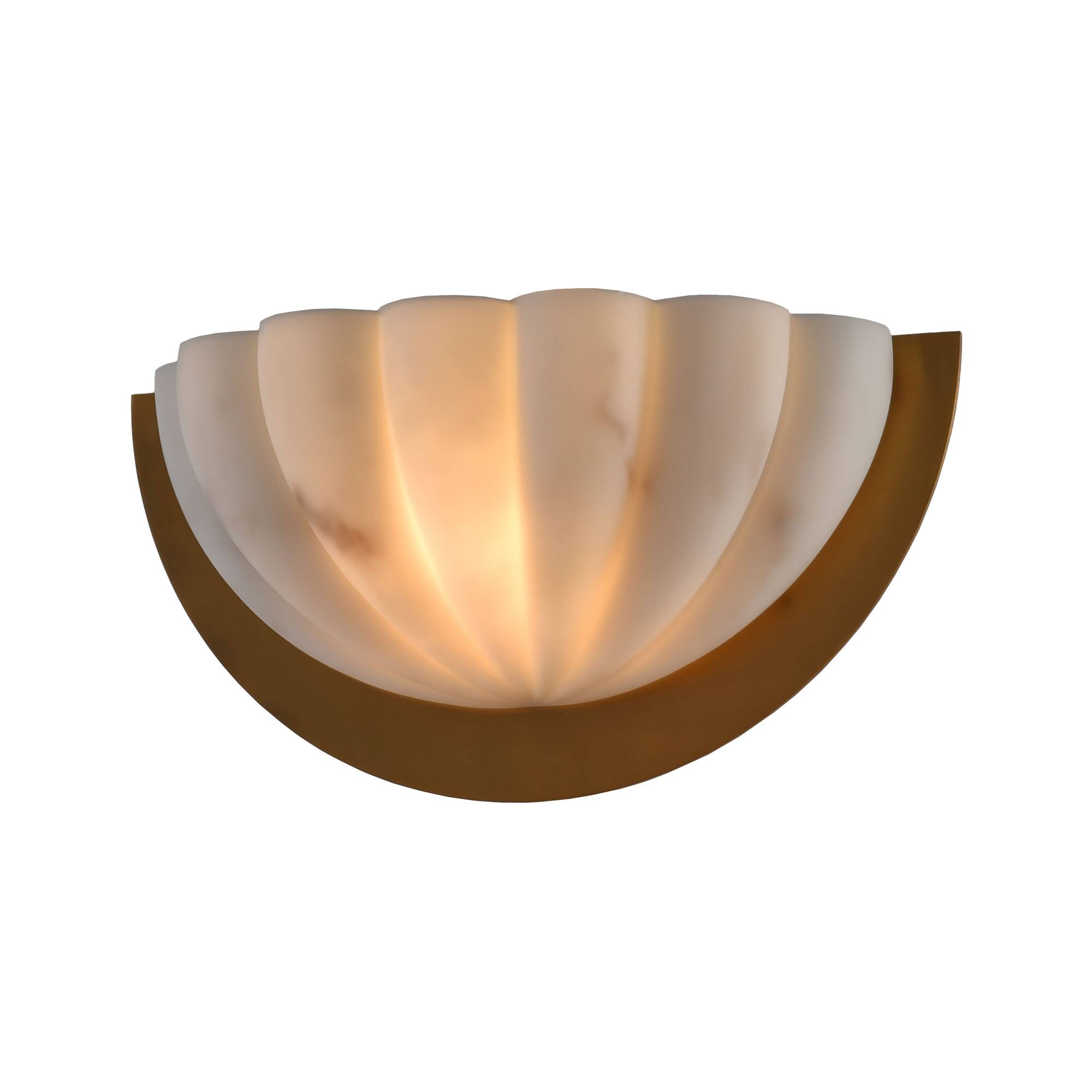 Alt View 4. Parrot Uncle - Half-Moon Wall Light with Glass Shade Sculptural Modern Ambient Lighting - Gold.