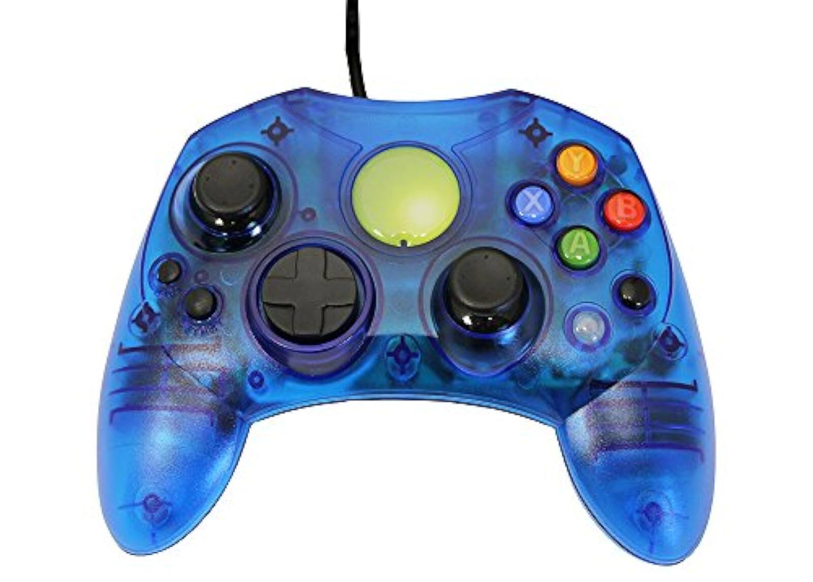 Mars Devices - Replacement Controller for XBox Original - Transparent - Blue