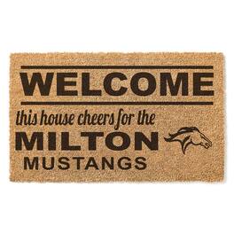 Jardine - Milton Academy Mustangs 18" x 30" Welcome Doormat - Brown