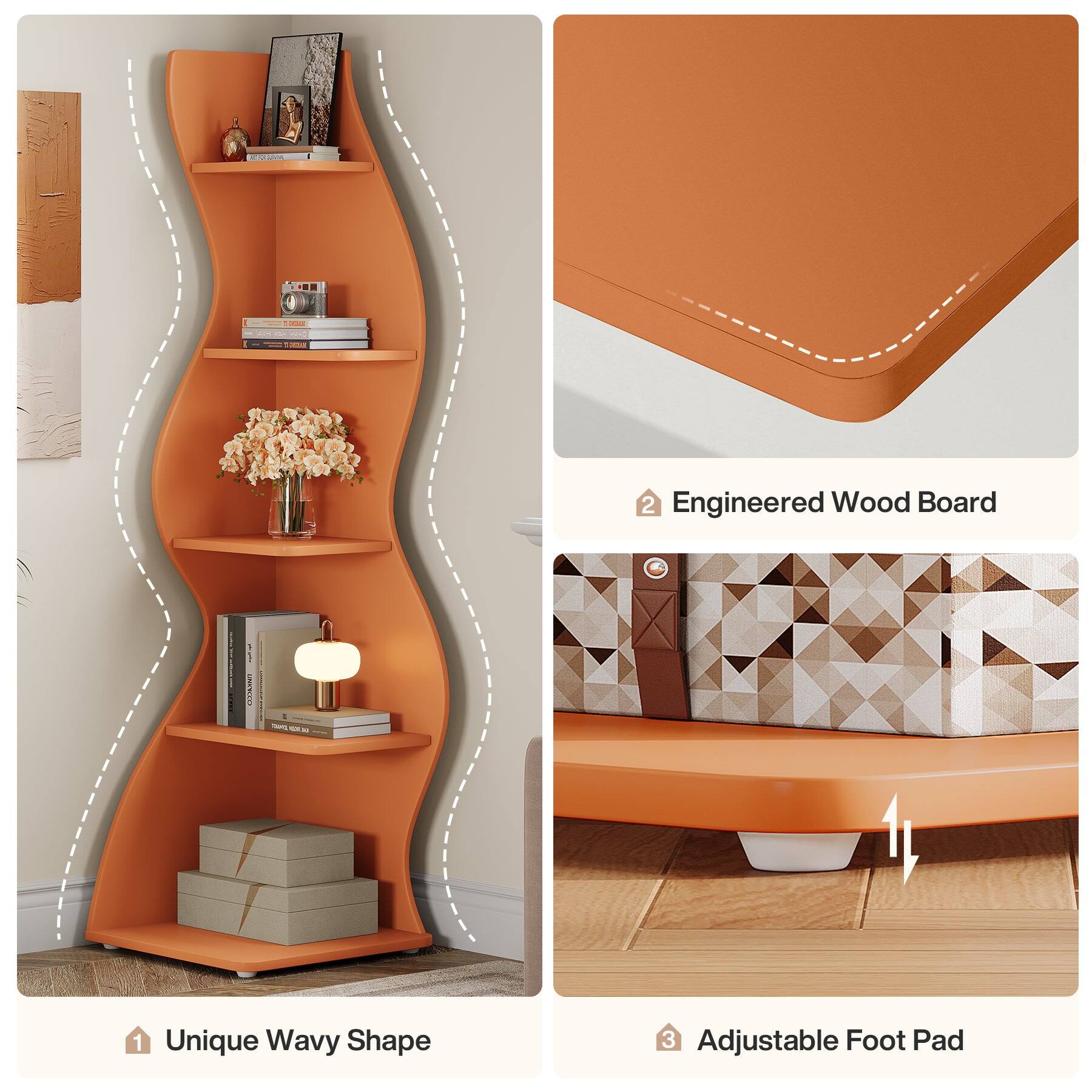 COMIX
SODE
2 Engineered Wood Board
UNICECCO
: CREOT exx
1 Unique Wavy Shape
3 Adjustable Foot Pad