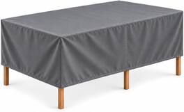 KHOMO GEAR - Outdoor Dining Table Cover - Heavy Duty, Water Resistant Rectangular Patio Dining Table Cover - 60"L x 33"W x 25"H - Gray