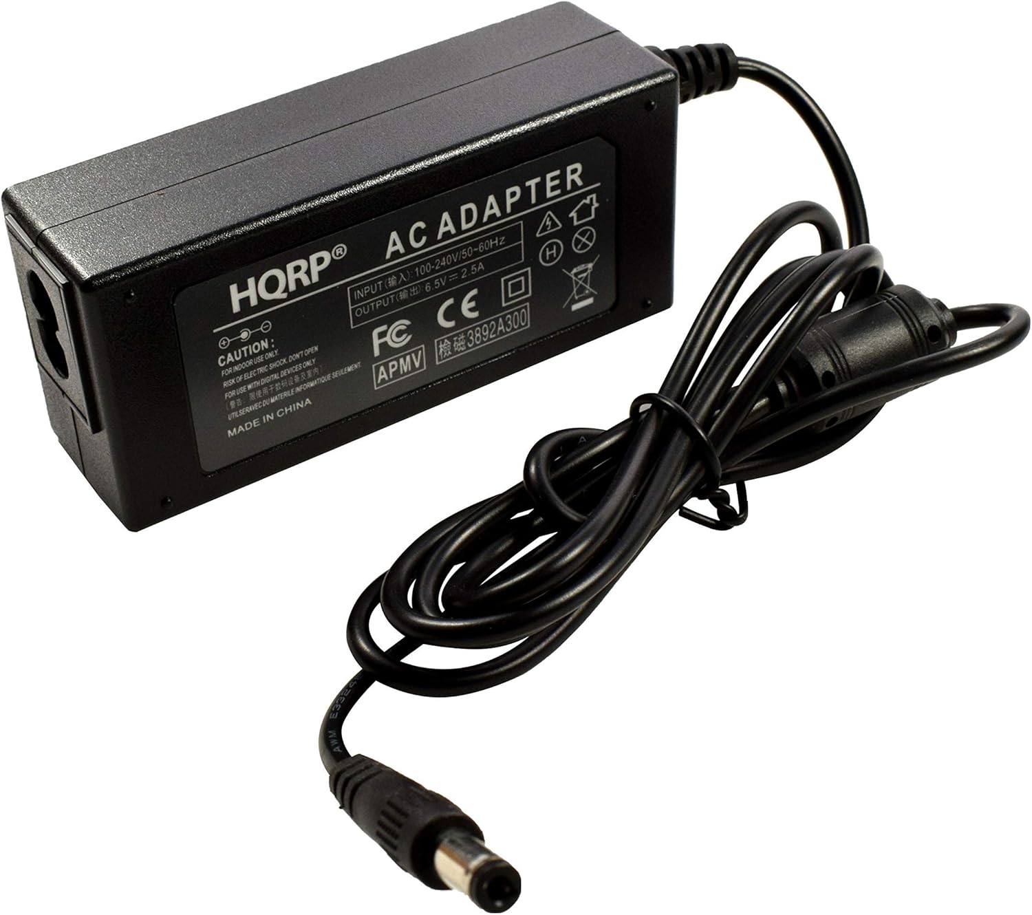 AC ADAPTER  
4 X 100-240V/50-60Hz  
0.5A  
HQRP  
INPUT OUTPUT  
6.5V=2.5A  
6.5V=2.5A  
OUTPUT  
(M CE)  
CAUTION  
DNCT 20w1  
2ONP  
FC  
3892A300  
POANDOORVE  
SHOK DET  
APMV  
FOR BC  
Eo  
* RS 7 - a  
PORUS WR  
de  
ETSEECO  
IN  
CHINA MADE