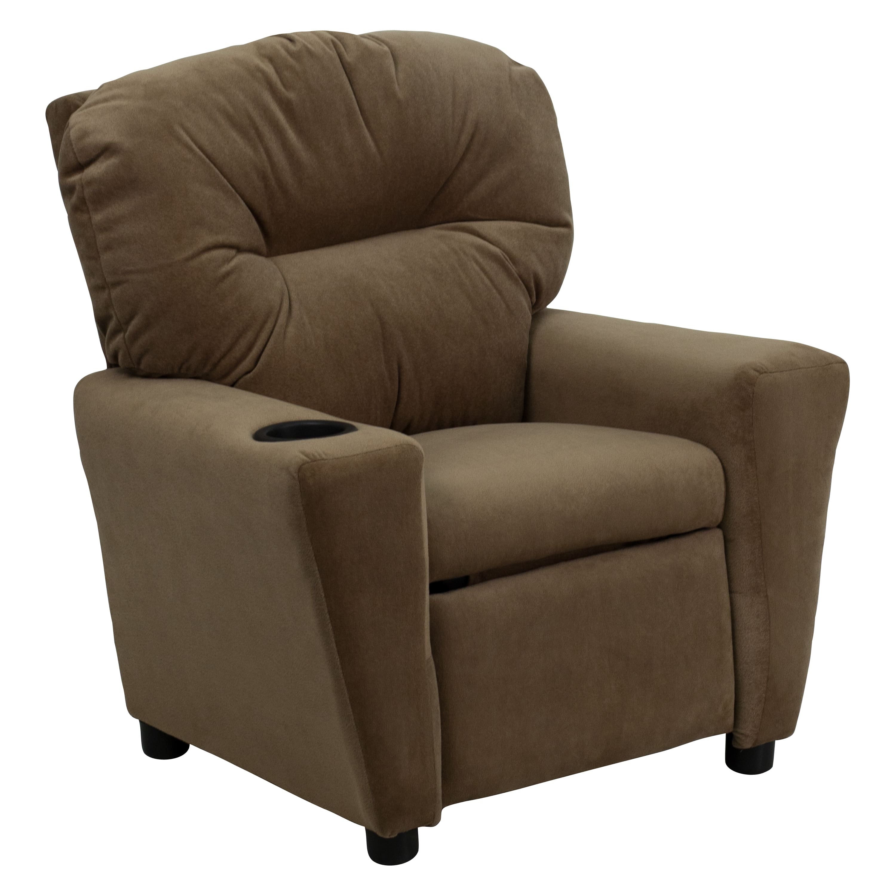 Emma + Oliver - Contemporary Kids Recliner with Cup Holder - Brown Microfiber price history on PriceWatchPro