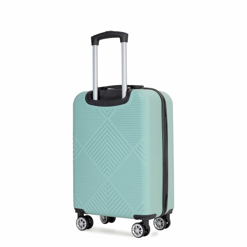 Alt View 4. Ropilly - Ropilly 4 Piece Luggage Set Light Blue Hard Shell Suitcase with 14 Inch Makeup Box - Light Blue.