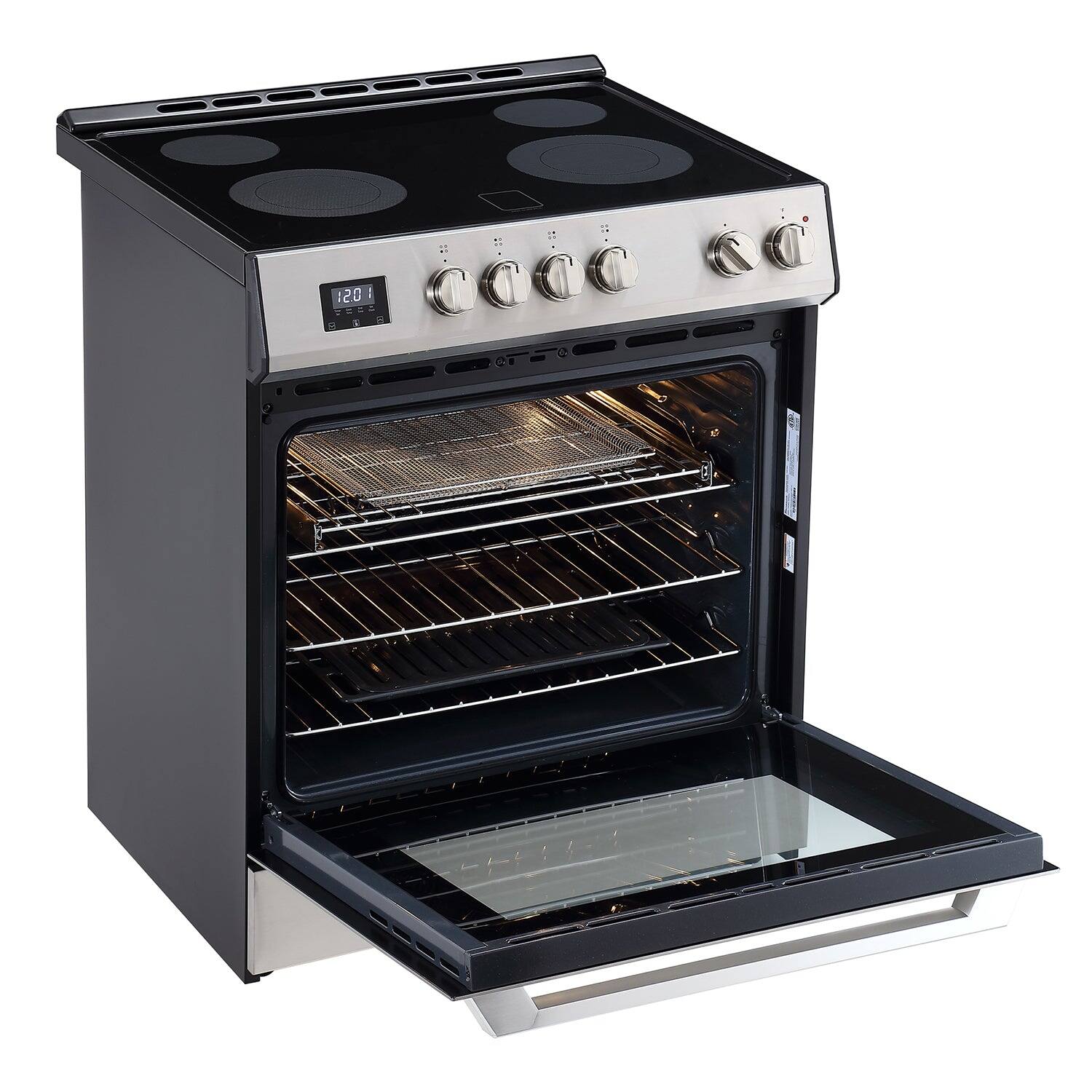 Alt View 1. Rangaire - Rangaire 30" Electric Range AirFry Convection Oven Slide-in Stainless Steel RRE303TS - Stainless steel.