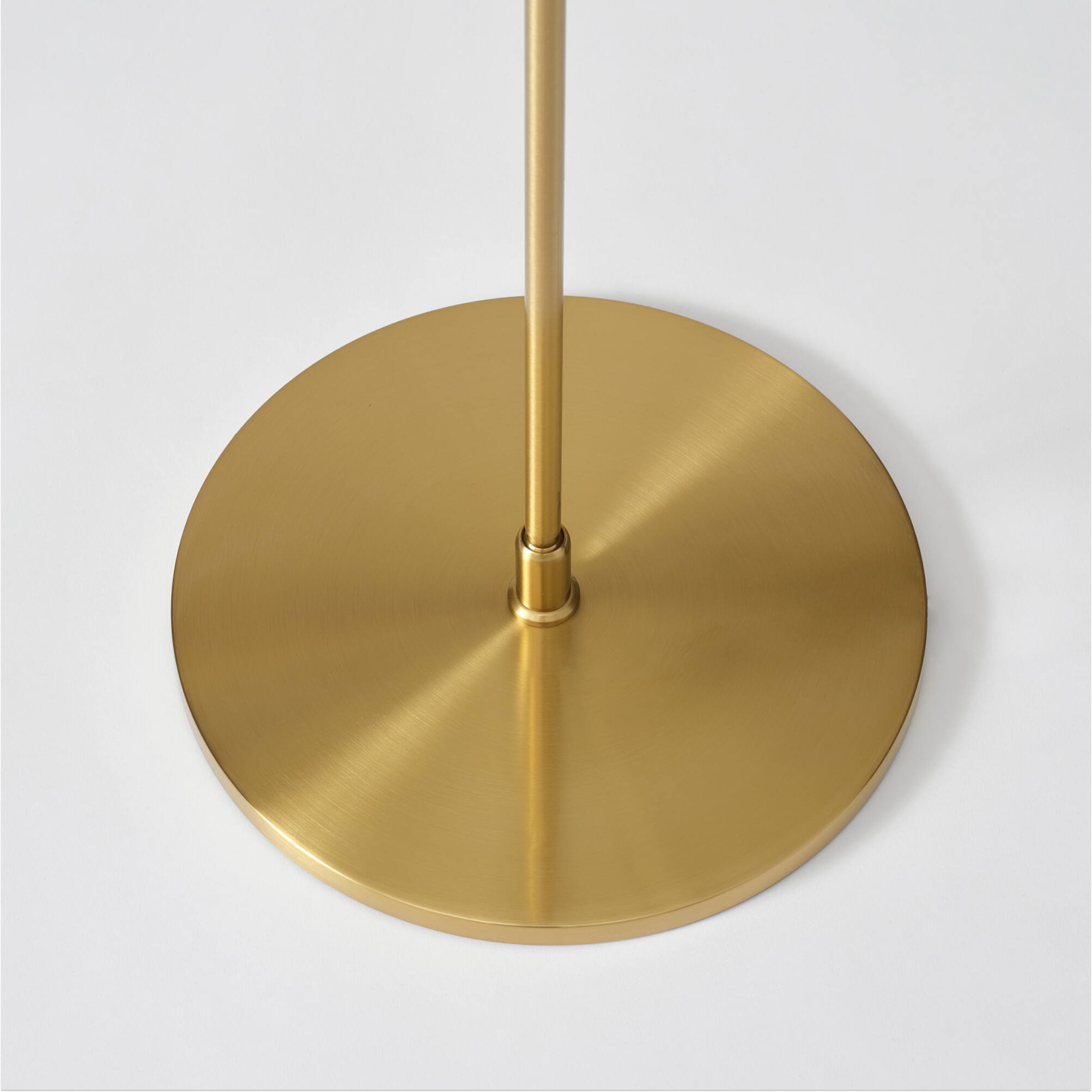 Alt View 2. Brightech - Libra LED Modern Industrial Arc Dimmable Super Bright Floor Lamp with Rotating Height-Adjustable Head - Antiqued Brass.