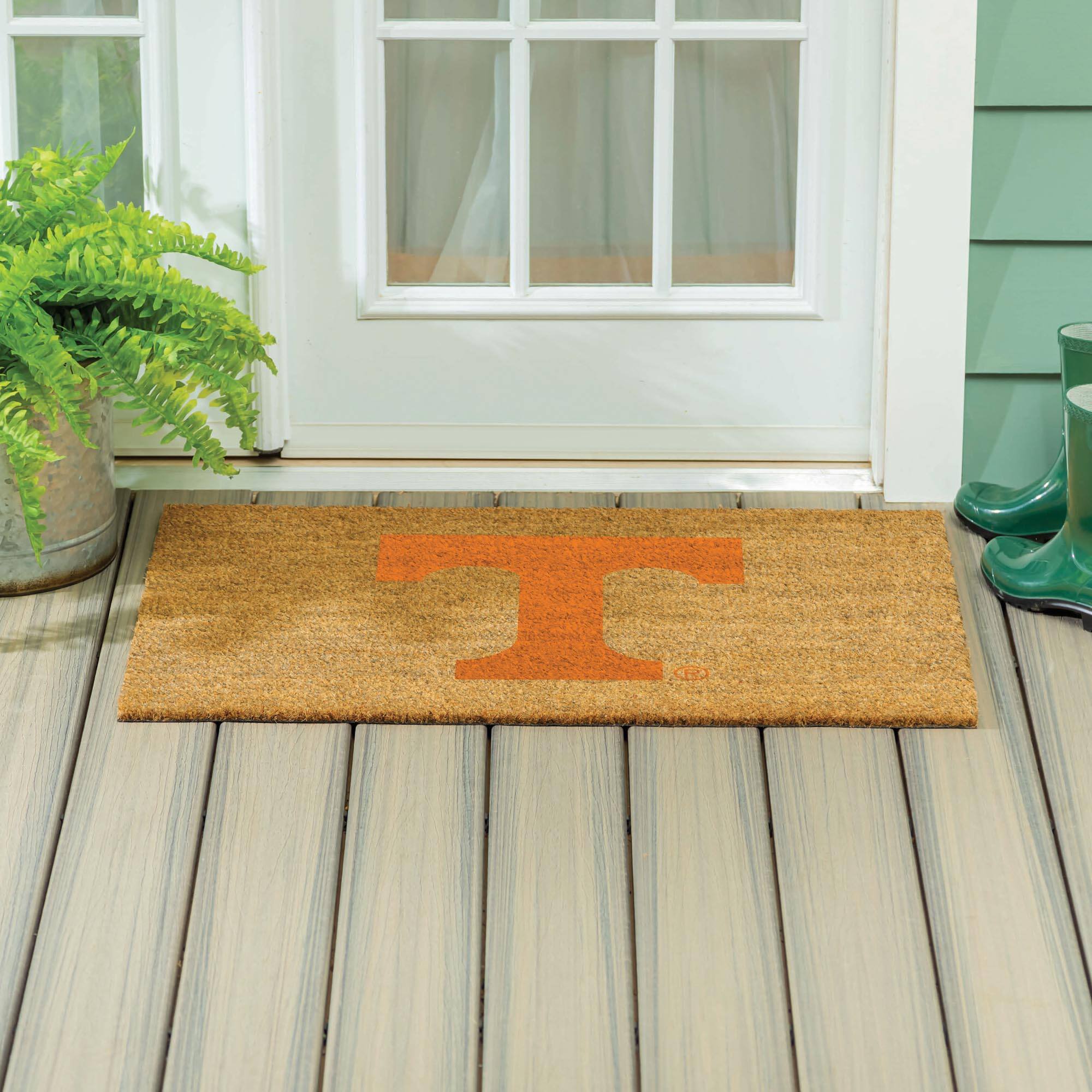 Alt View 3. Evergreen Enterprises - Tennessee Volunteers 24" x 36" Outdoor Team Logo Coir Mat - Brown.
