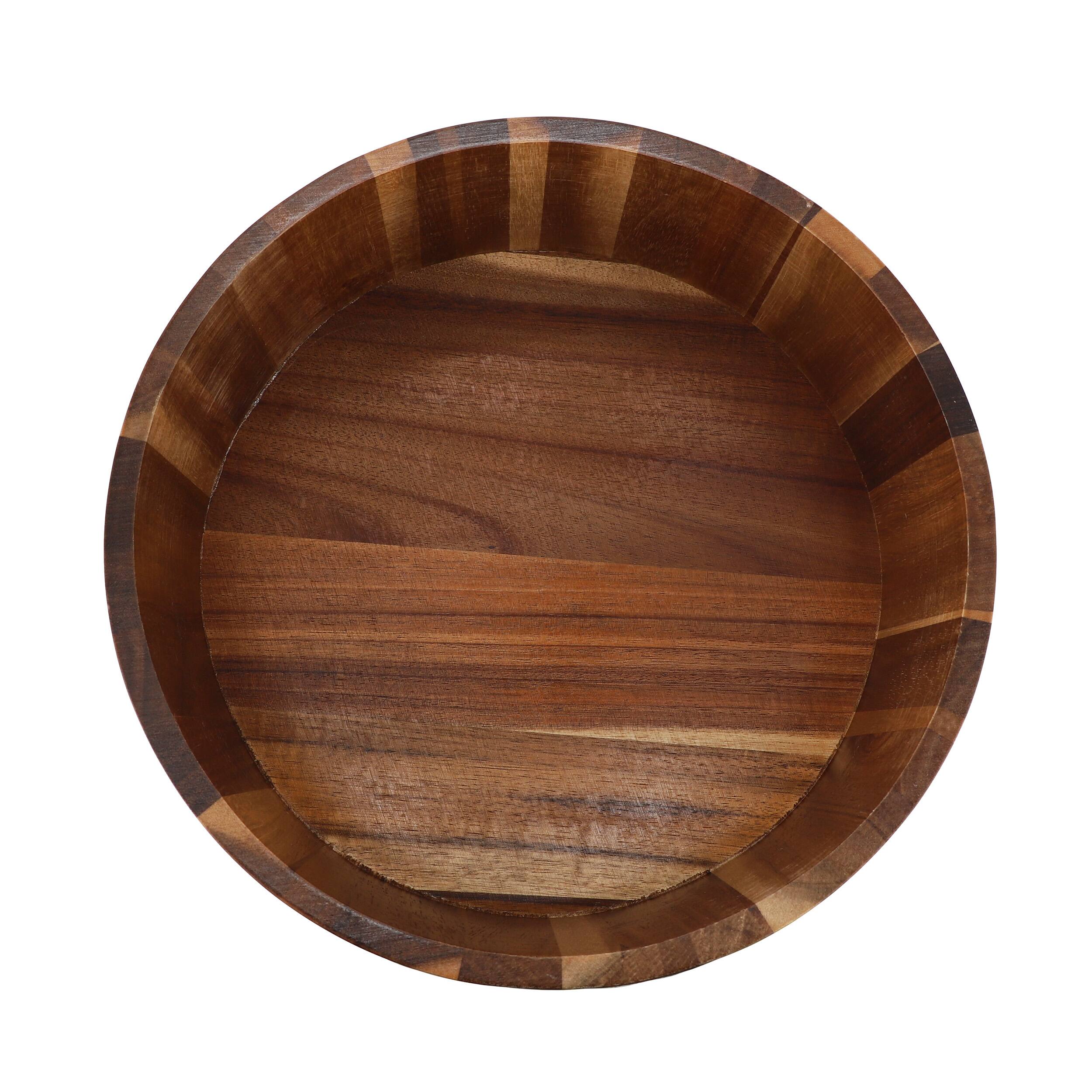 Alt View 3. MegaChef - MegaChef 9.75 Inch Large Acacia Wood Salad Bowl - Brown.