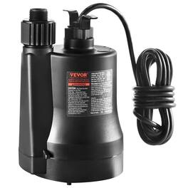 VEVOR - Utility Pump, 1/3 HP, 2450 GPH High Flow, 30 ft Head, Sump Pump Submersible Water Pump Portable Utility Pump - Black