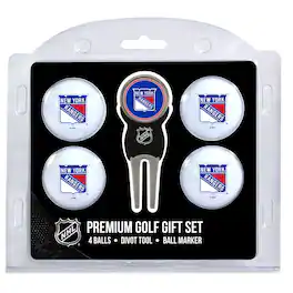 Team Golf - New York Rangers 4-Ball Gift Set - Multicolor