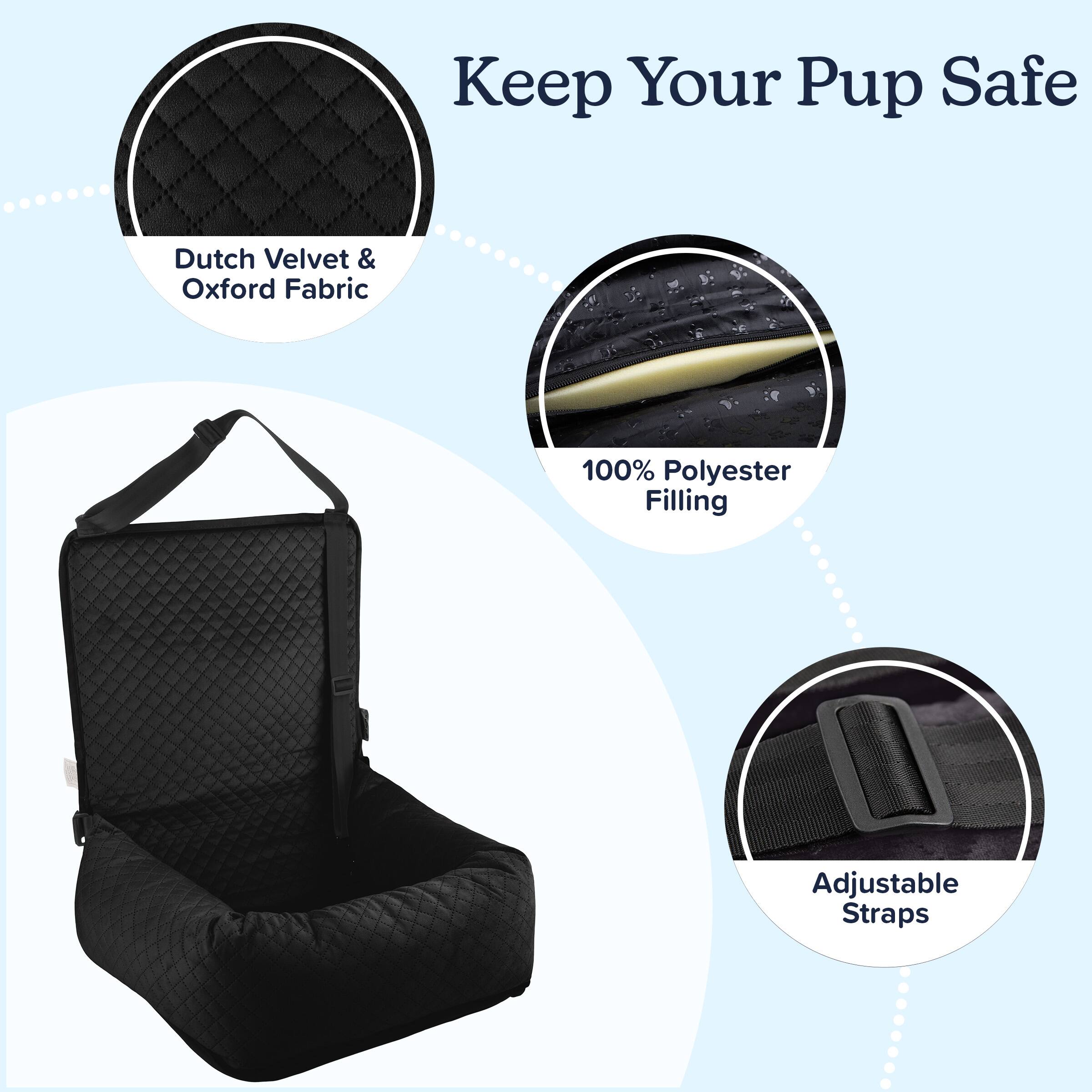 Keep Your Pup Safe

- Dutch Velvet & Oxford Fabric
- 100% Polyester Filling
- Adjustable Straps