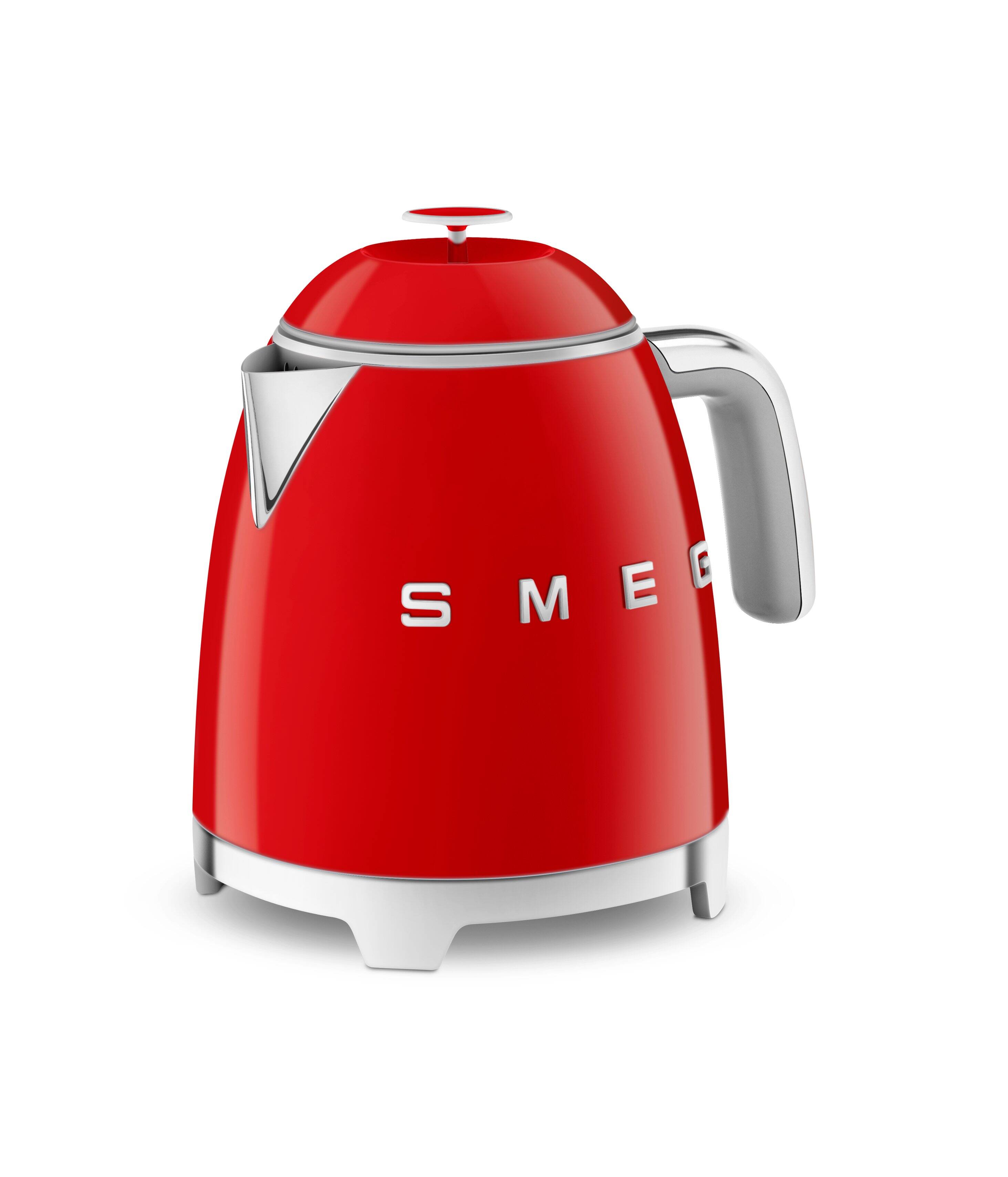 Left. SMEG - KLF05 3.5-cup Electric Mini Kettle - Red.