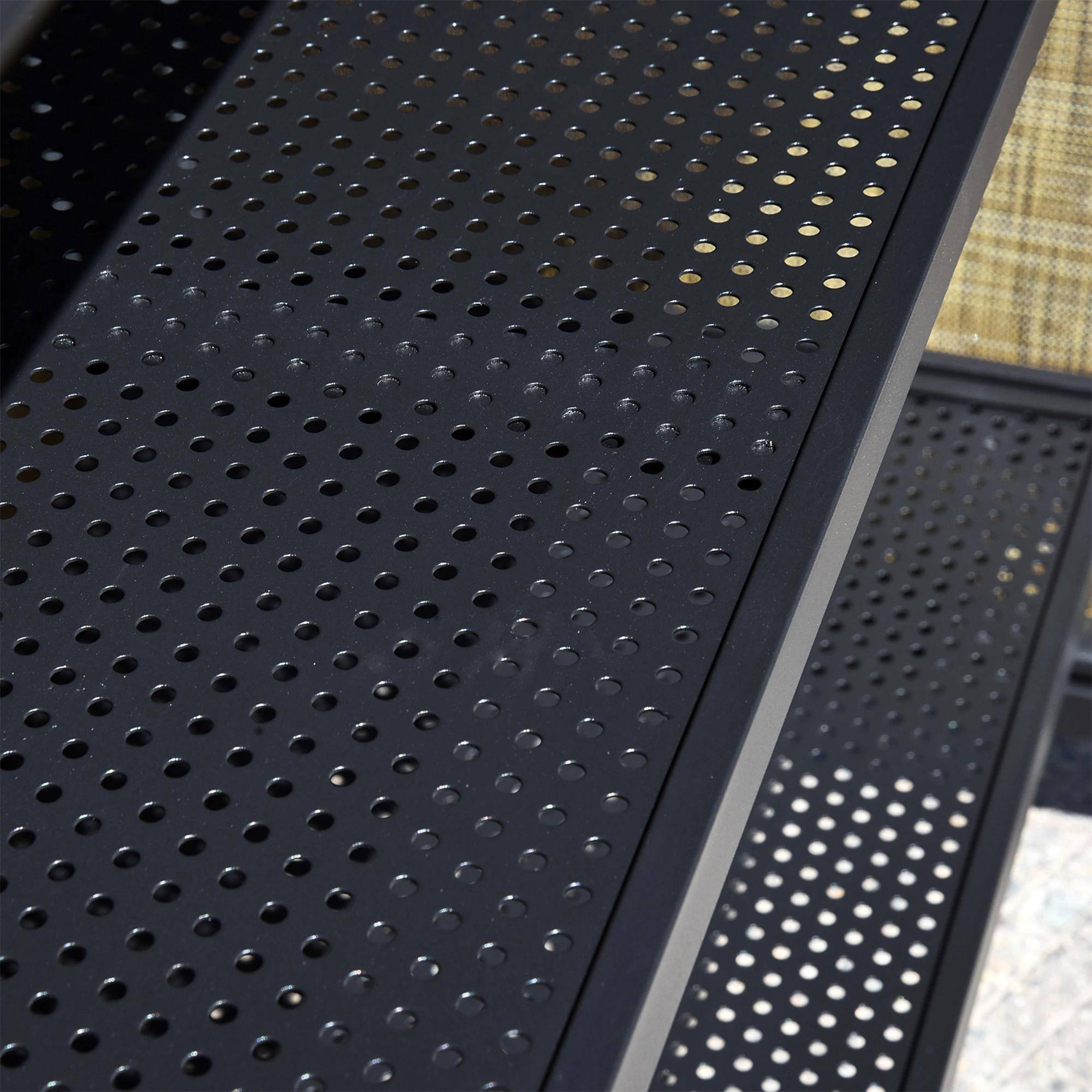 Back. Resenkos - Resenkos 3 Pieces Outdoor Bar Set, Tempered Glass, Two Mesh Cloth Chairs, A Mesh Cloth Canopy, Beige and Black - Beige and Black.