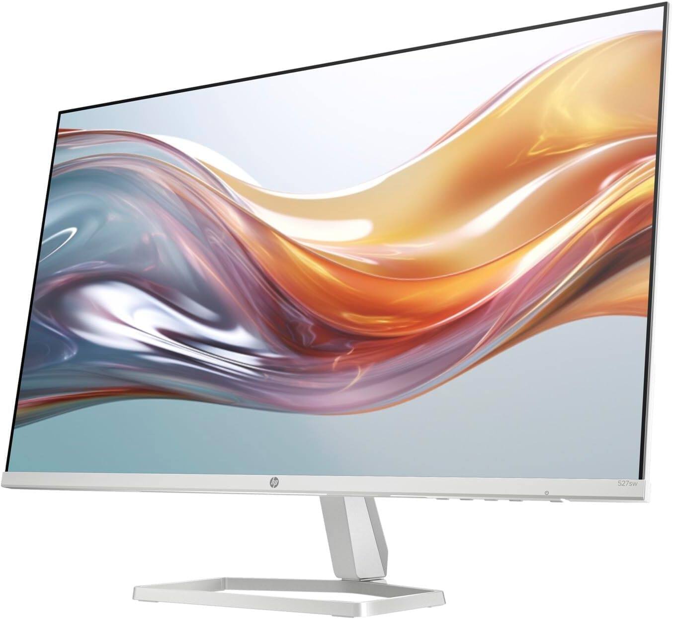 Back. HP - Series 5 527sw 27" 300 nits IPS FHD Monitor (Replaces M27FW) Adjustable Tilt, Flicker Free, Anti-Glare - White.