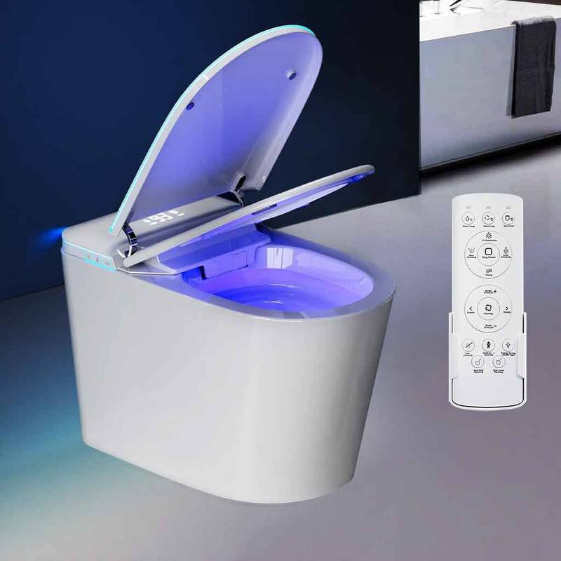 Alt View 6. Dyonery - Dyonery  Smart Induction Smart Toilet with Bidet | Hip & Female Cleaning, Warm Air Drying, Leakage Protection - White.