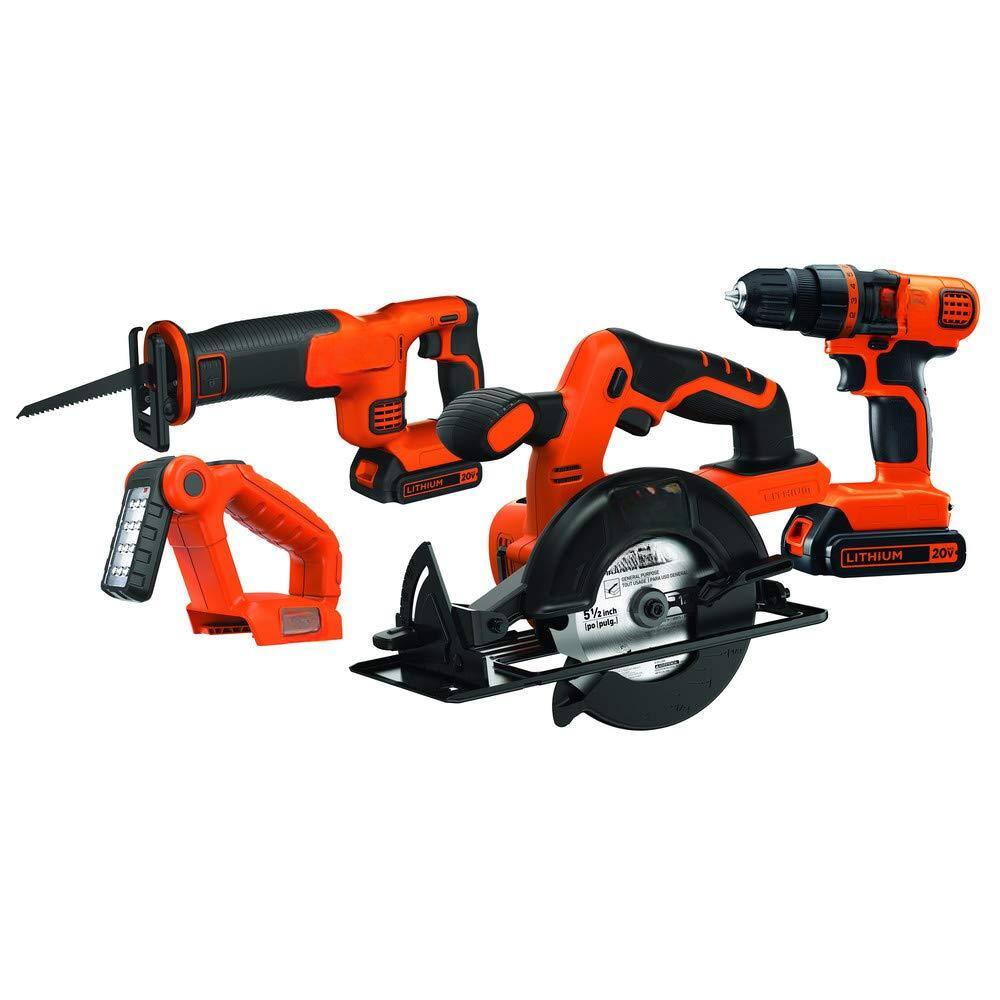 JETRANSPORT 20v Max Power Tool Combo Kit 4 tool Cordless Set With 2 And ...