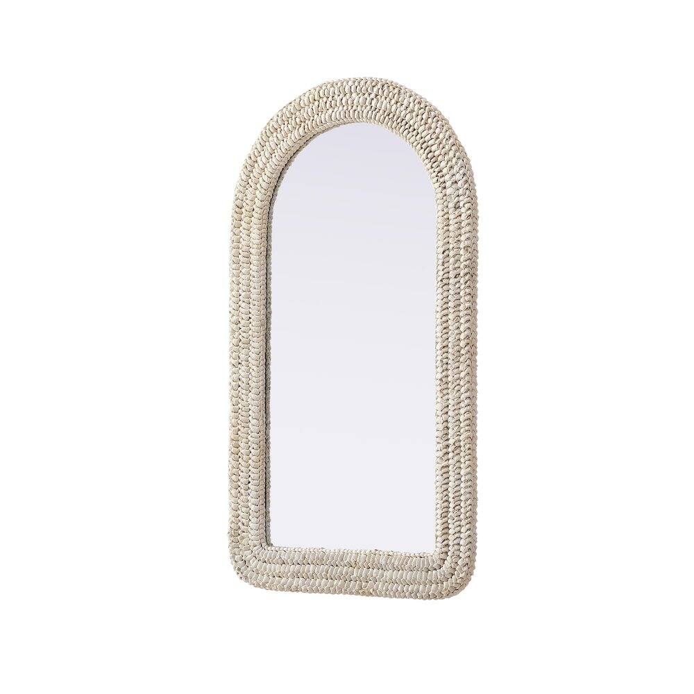 Alt View 1. Elegant Decor - Arch Cornhusk Mirror 24x42 in Linen White - Linen White.