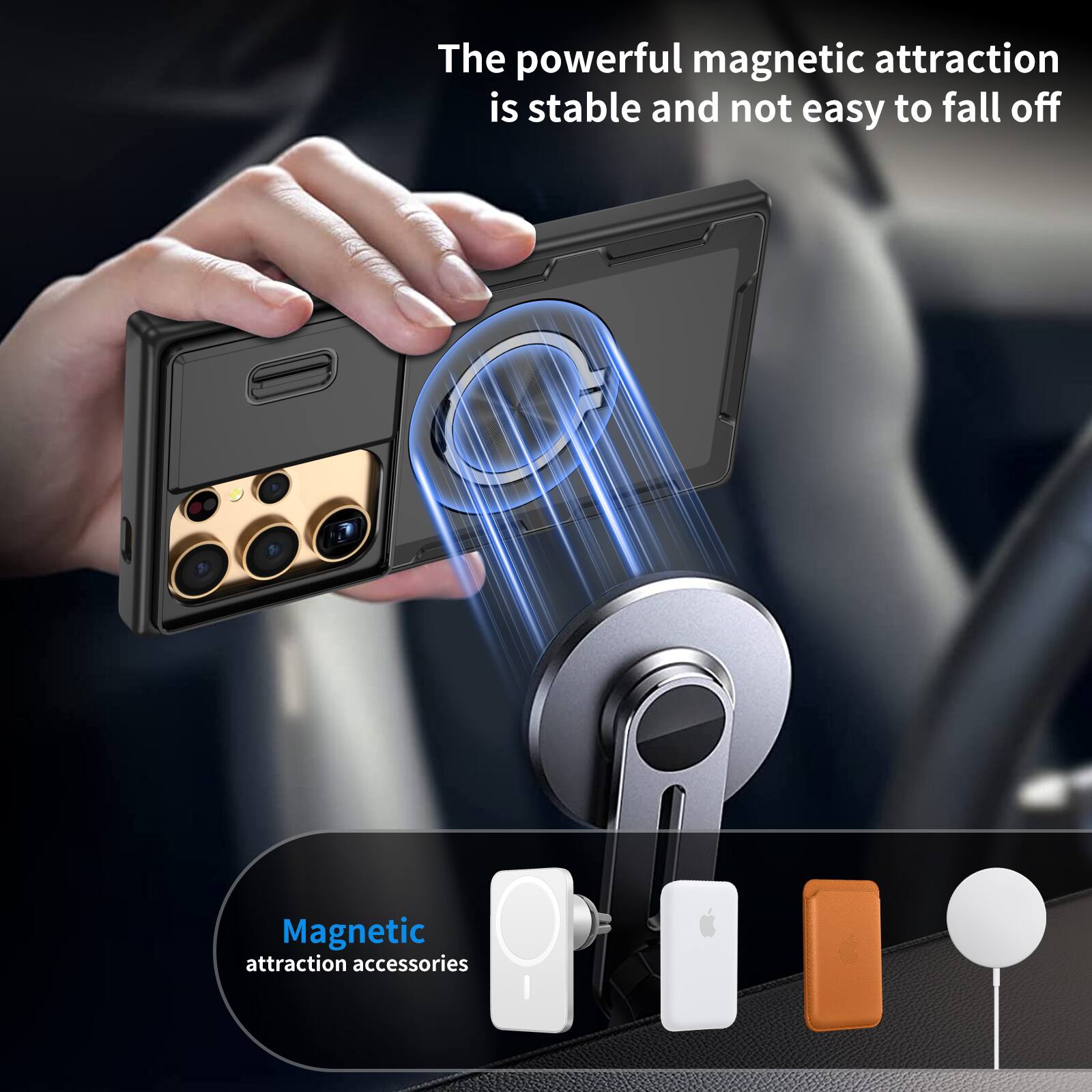 The powerful magnetic attraction is stable and not easy to fall off

Magnetic attraction accessories