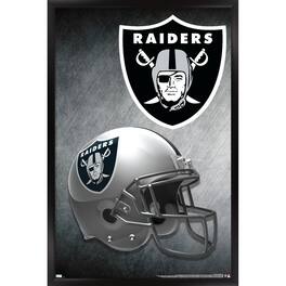Trends International - Las Vegas Raiders 24.25'' x 35.75'' Framed Team Helmet Poster - Multicolor