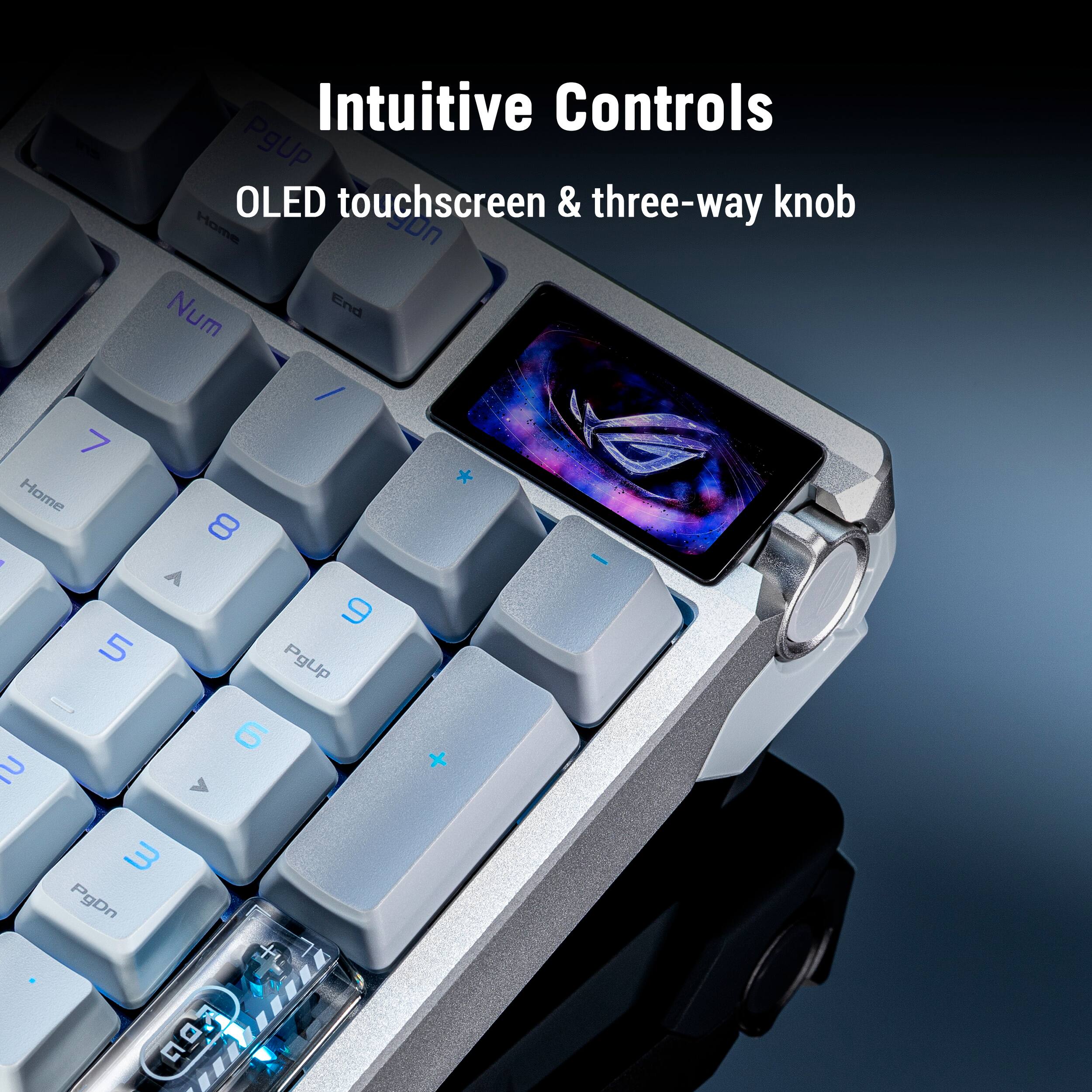 Intuitive Controls  
OLED touchscreen & three-way knob