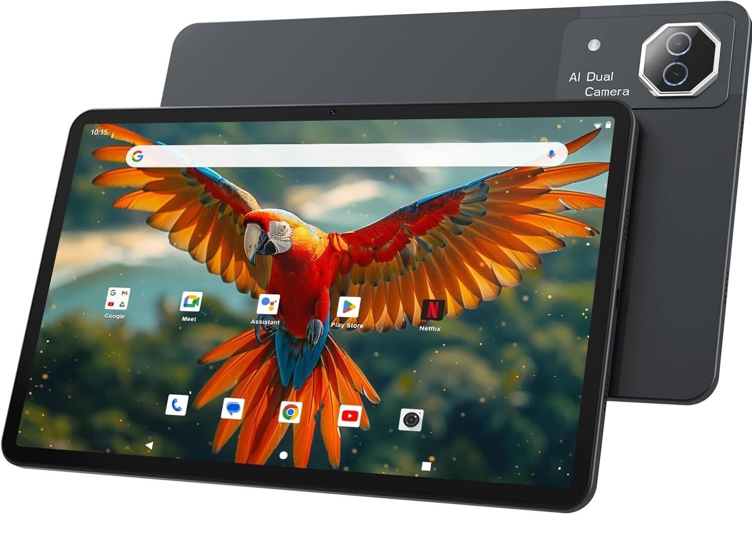 AI Dual Camera  
10:15  
G  
Google Meet  
Assistant  
Play Store  
Netflix