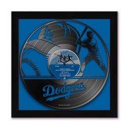 Sporticulture - Los Angeles Dodgers Framed 13" x 13" Vinyl Record Art Print - Multicolor