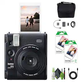 Fujifilm - Instax Mini 99 Instant Film Camera + Instax mini Film Bundle-40 Sheets - 2 Film Box + Bag