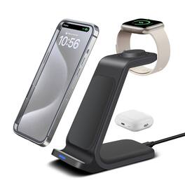 YONWAY - 3 in 1 Wireless Charger Station for iPhone, 15W Wireless Fast Charging for iWatch 11 10 9 8 Airpods Pro 2 3 Charge Dock
