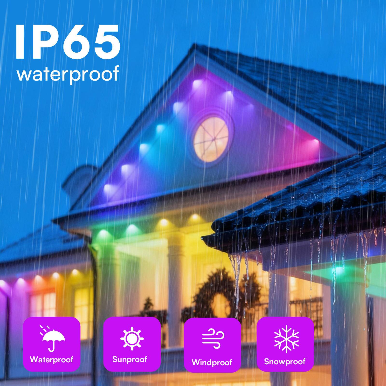 IP65 waterproof, Sunproof, Windproof, Snowproof