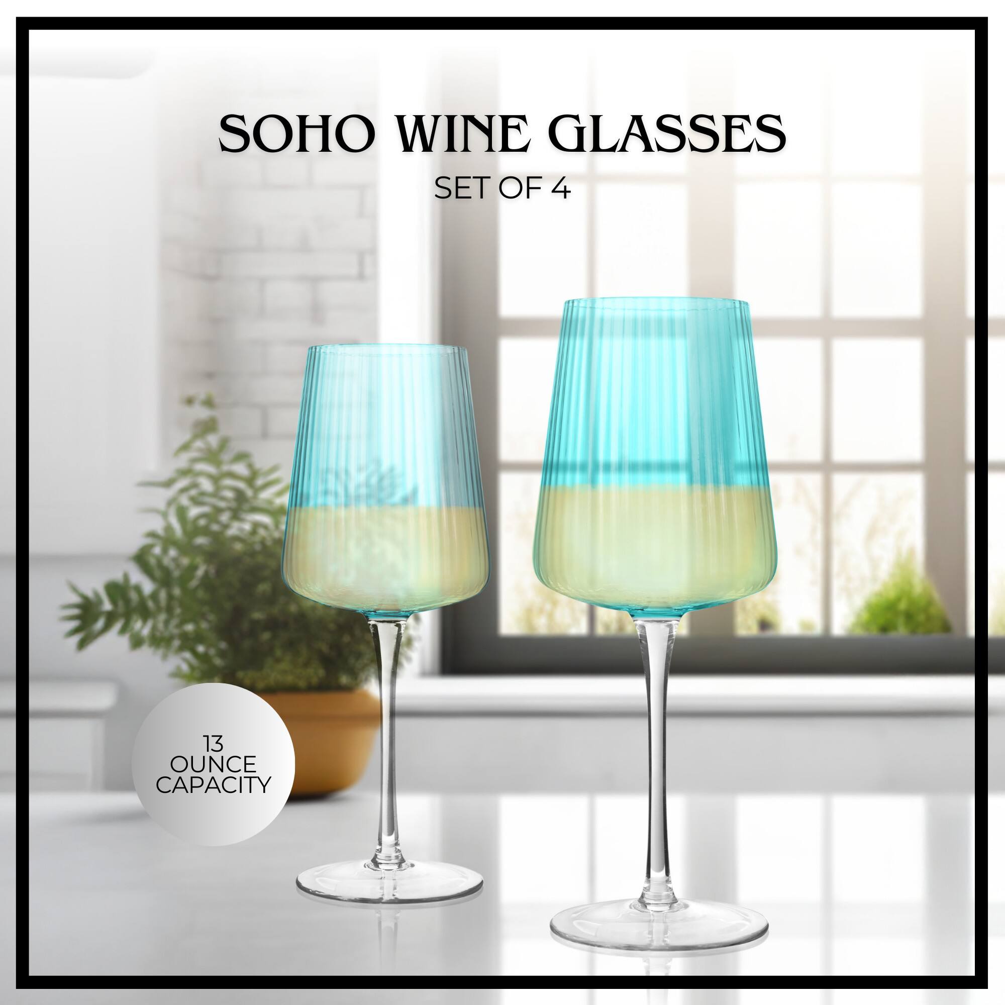 SOHO WINE GLASSES SET OF 4 13 OUNCE CAPACITY