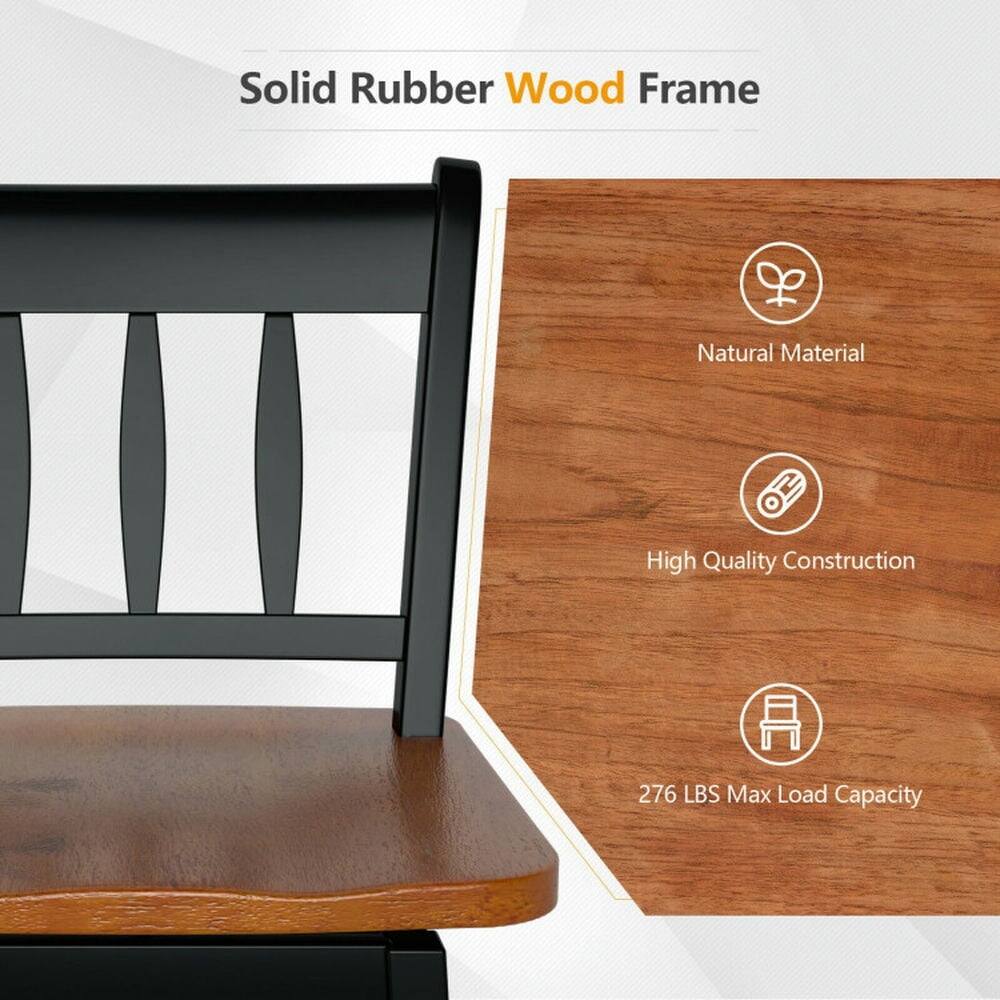 Solid Rubber Wood Frame  
Natural Material  
High Quality Construction  
276 LBS Max Load Capacity