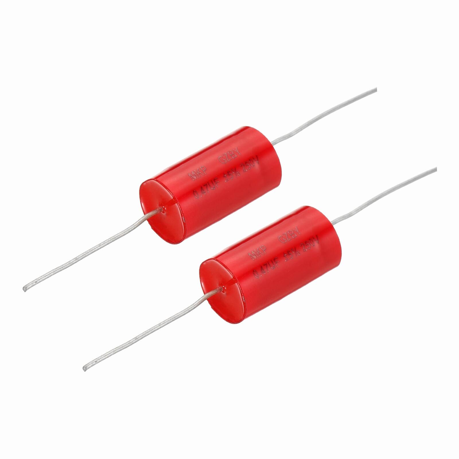 Unique Bargains - 2pcs 0.47uf Frequency Divider Capacitor, 250V Axial Audio Speaker Crossover MKP Film Capacitor - Red price history on PriceWatchPro