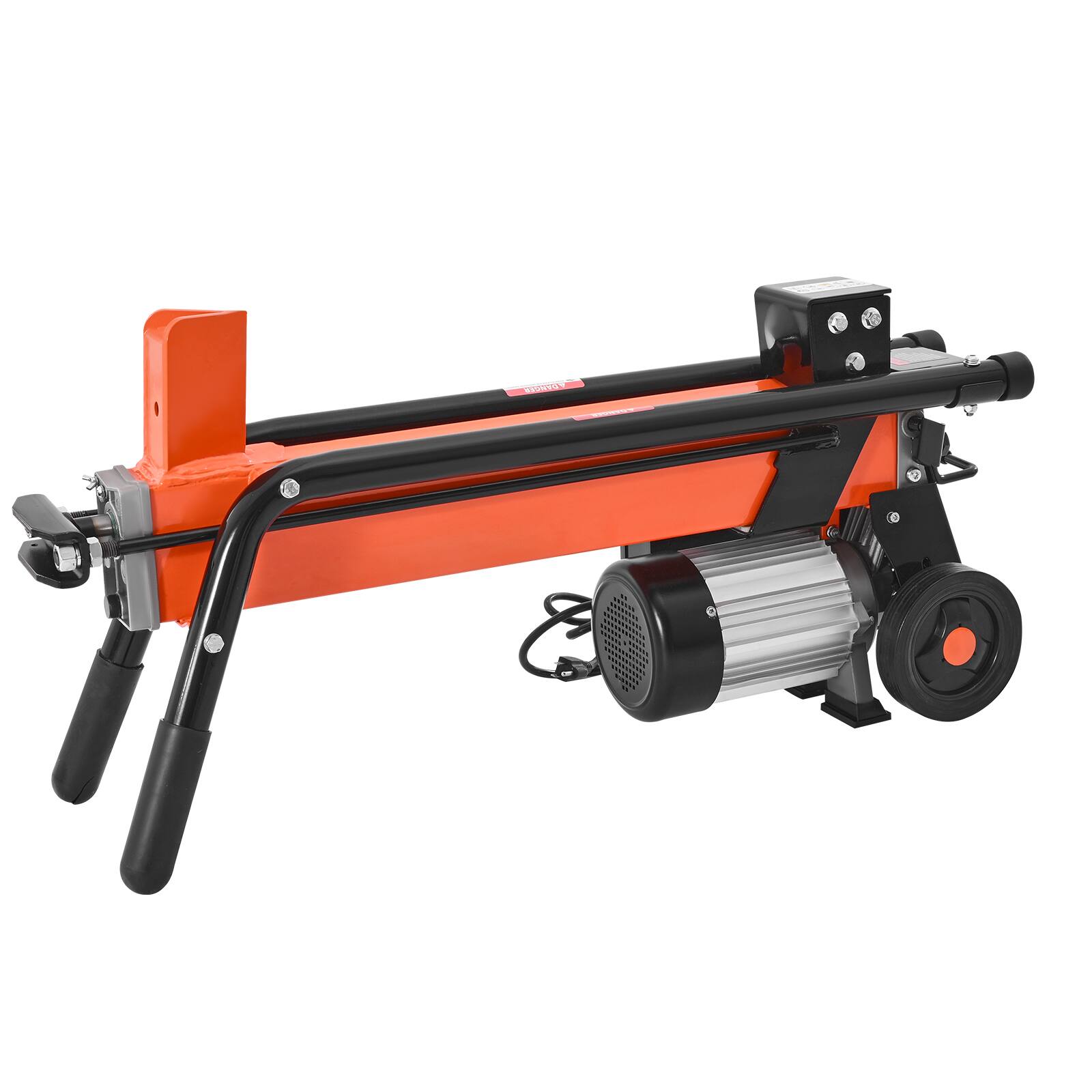 Alt View 5. VEVOR - Electric Log Splitter, 6.5 Tons Electric Wood Splitter, 1500W 15 Amp Motor, Portable Firewood Splitting Machine - Orange;Black.
