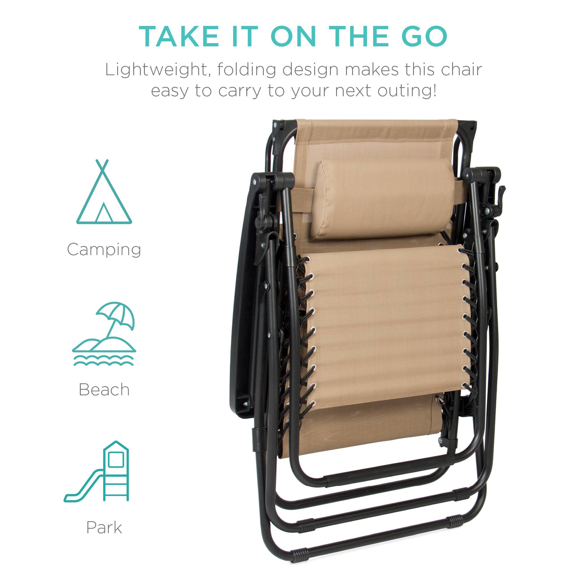 TAKE IT ON THE GO

Lightweight, folding design makes this chair easy to carry to your next outing!

Camping  
Beach  
Park