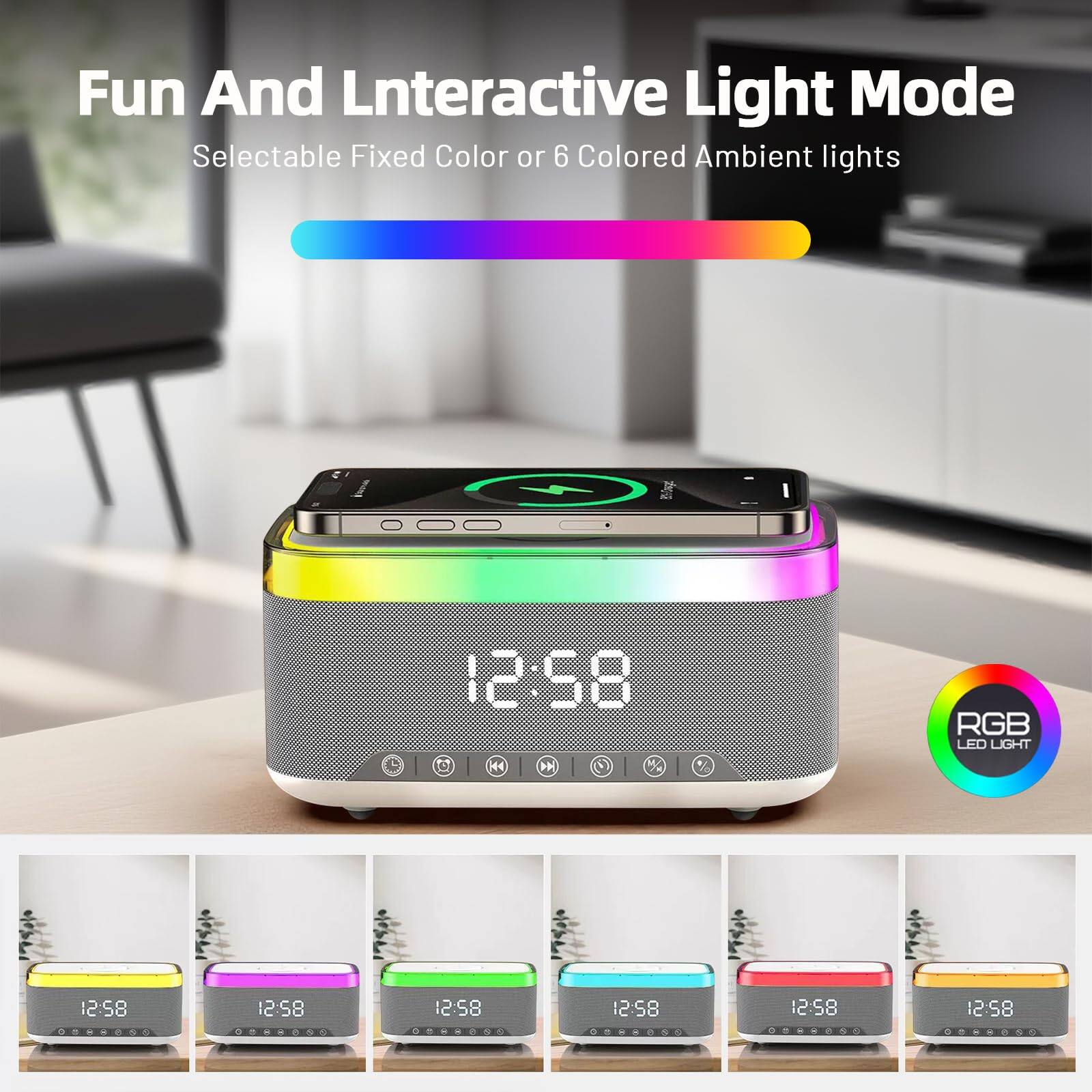 Fun And Interactive Light Mode  
Selectable Fixed Color or 6 Colored Ambient lights  

RGB LED LIGHT