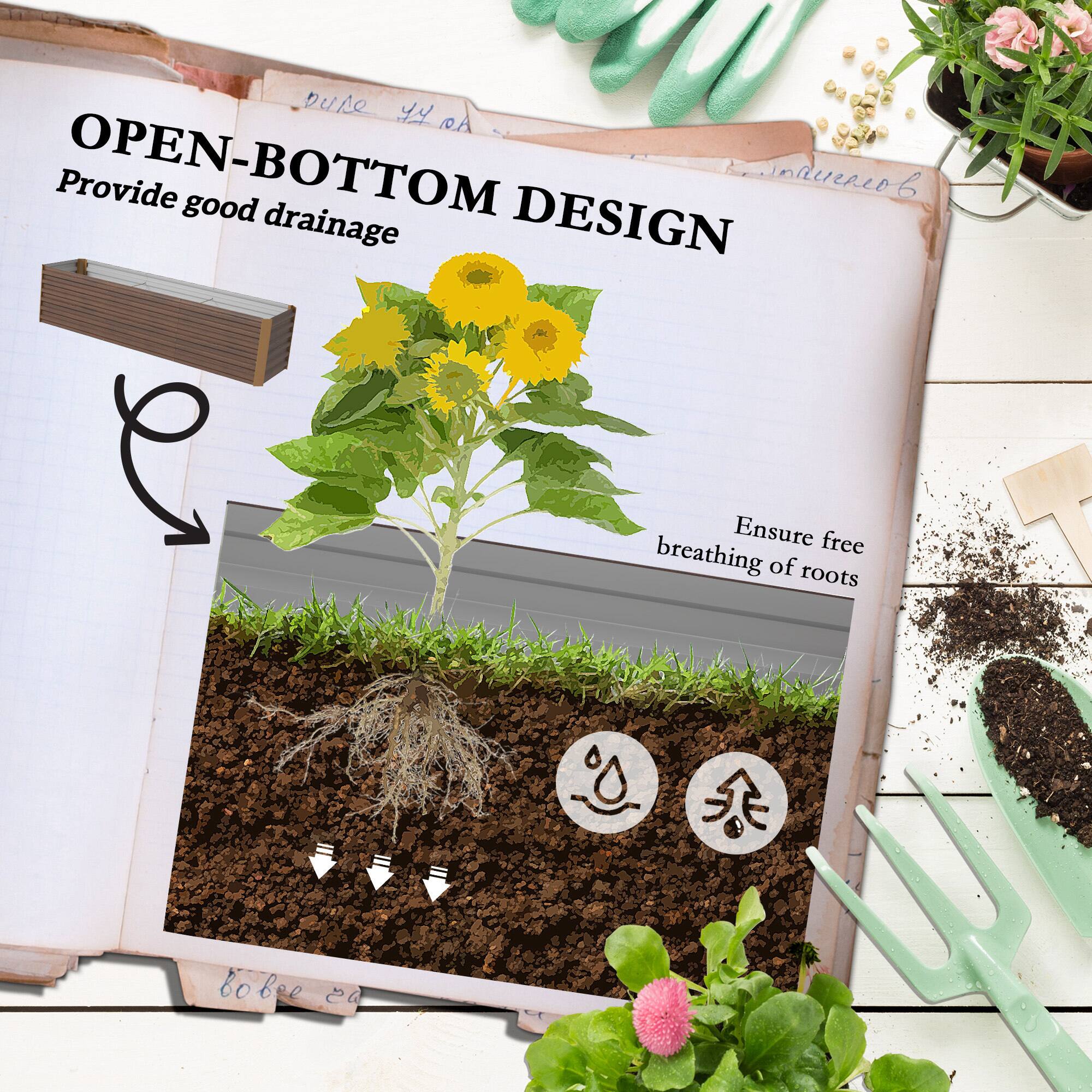 OPEN-BOTTOM DESIGN  
Provide good drainage  
Ensure free breathing of roots