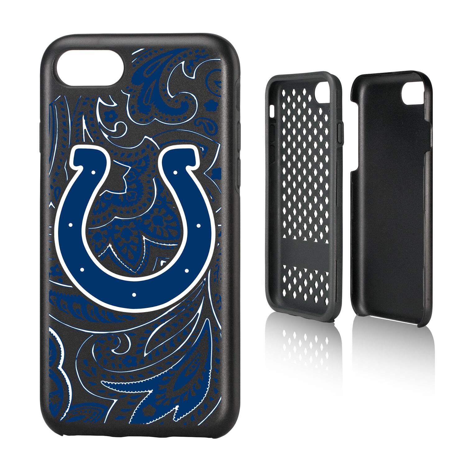 Alt View 3. Keyscaper - Indianapolis Colts iPhone Rugged Paisley Design Case - 13 Pro - Multicolor.