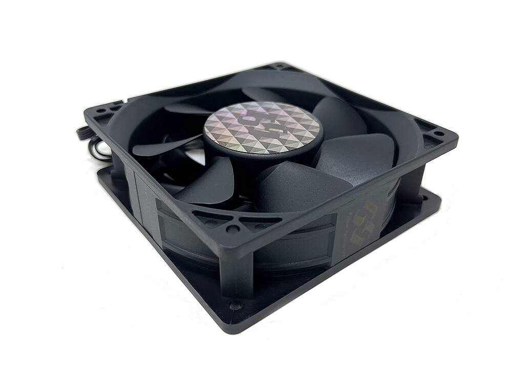 Alt View 2. Bluegears - b-BlasterPWM 120x38 2Ball PWM High Speed Fan ranging 1300 to 6500 RPM with 318 CFM - Black.
