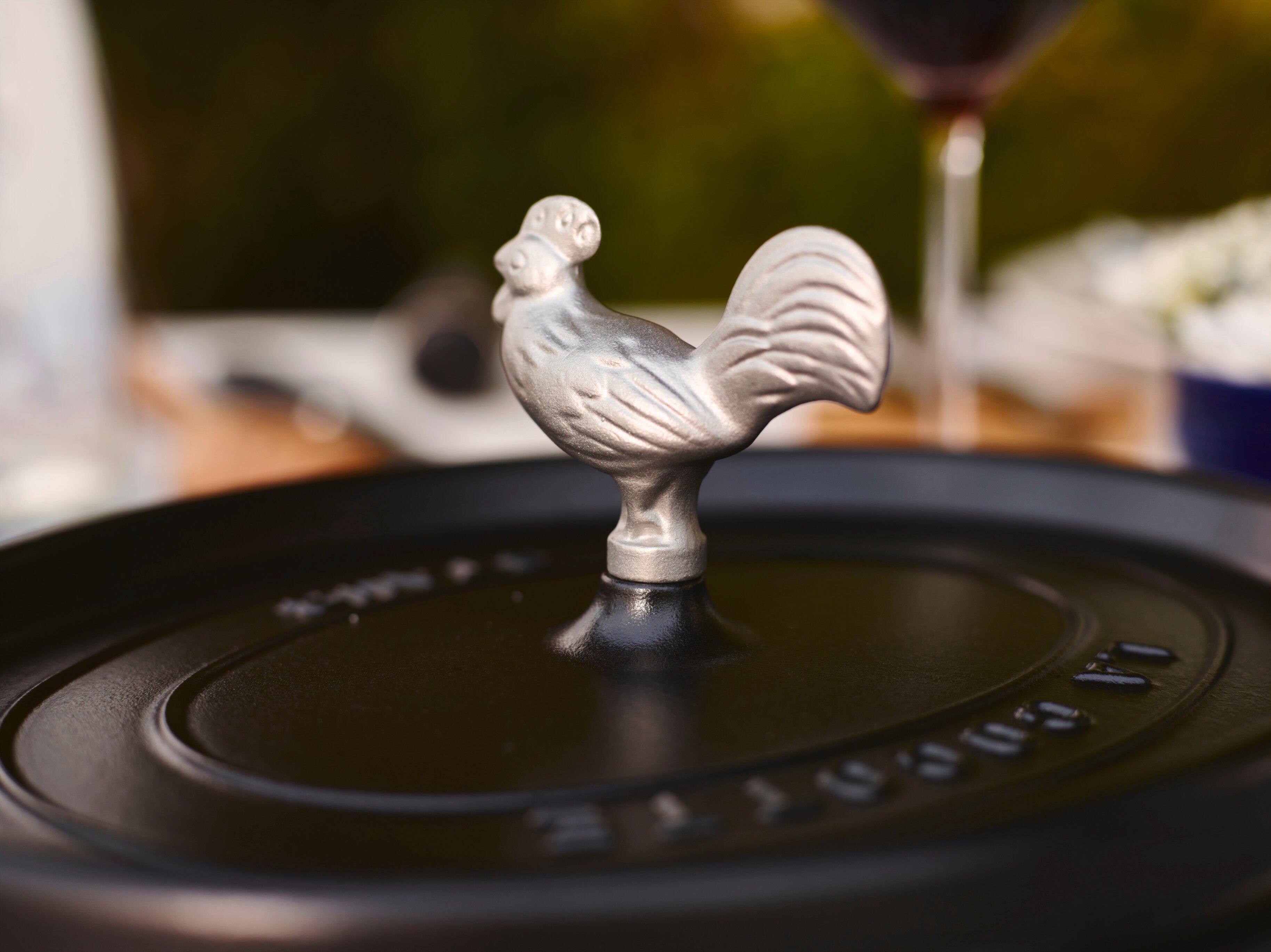 Alt View 2. Staub - STAUB Animal Knob - Rooster - Stainless Steel.