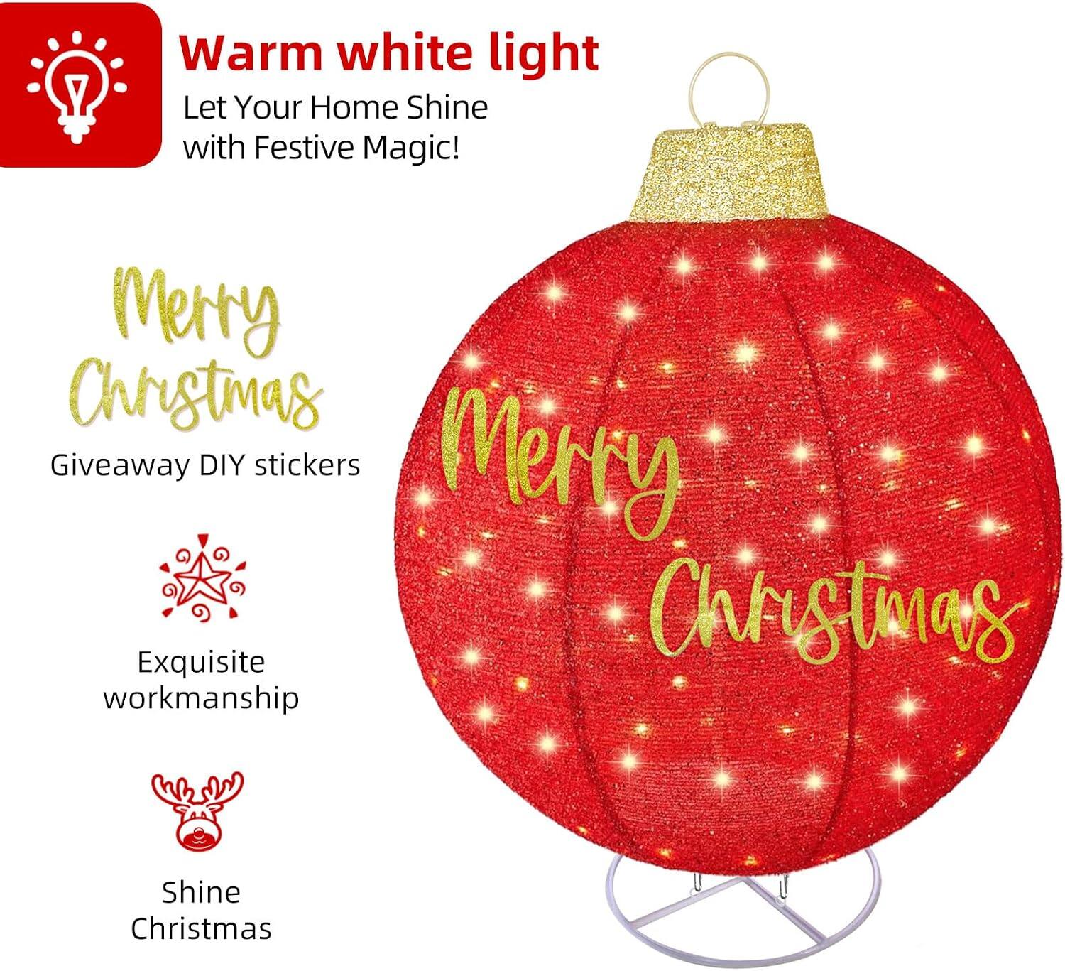 Warm white light  
Let Your Home Shine with Festive Magic!  

Merry Christmas  
Giveaway DIY stickers  

Exquisite workmanship  

Shine Christmas