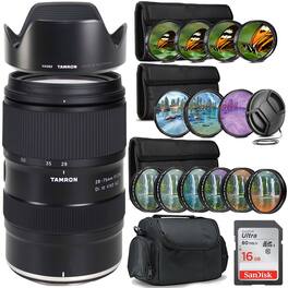 Tamron - 28-75mm f/2.8 Di III VXD G2 Lens for Sony E Complete Creative Filter Kit - Black
