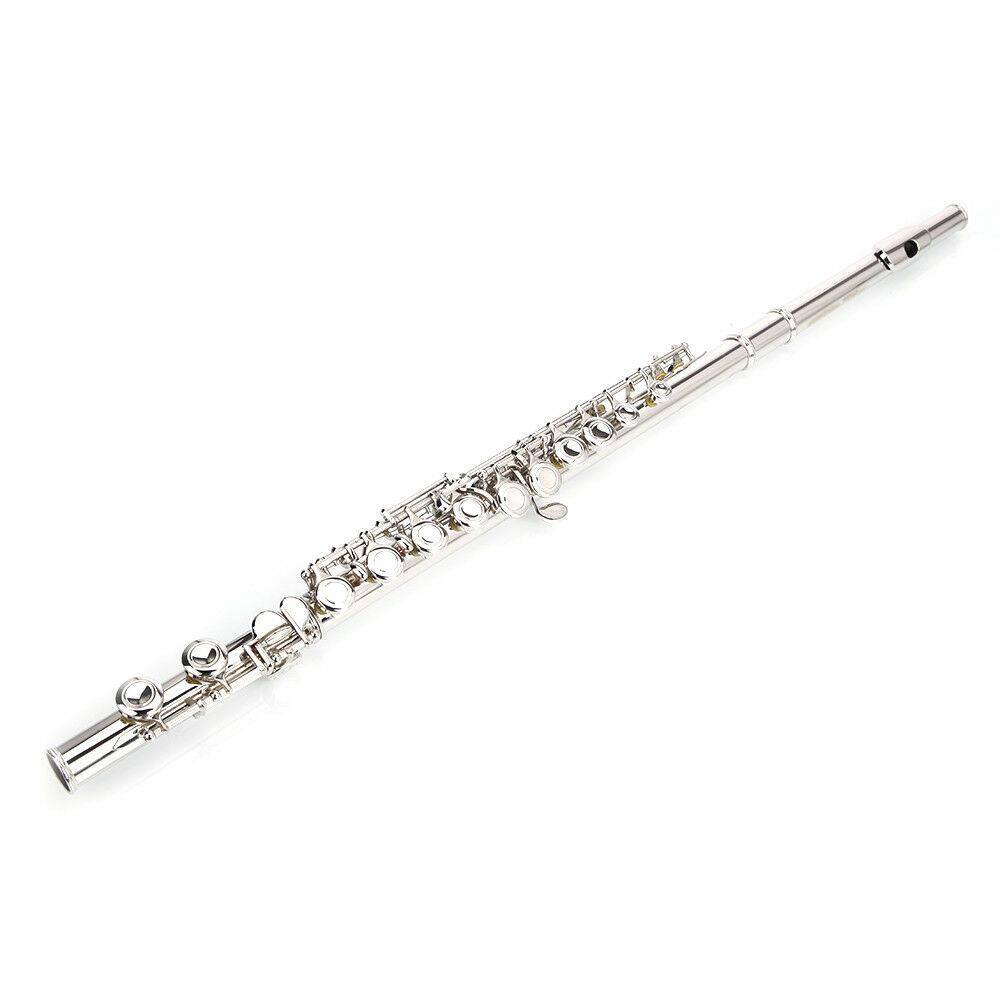 Left. Winado - C Flutes with E-split, Orchestra Closed Hole Flute Kit for Beginners & Professionals, 16 Keys Musical Nickel Flute.